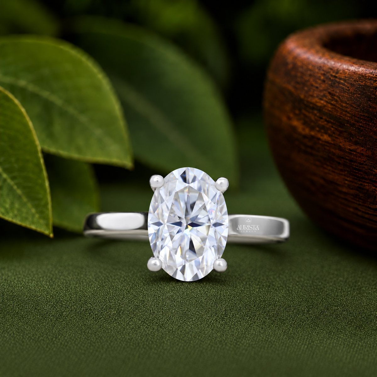 2.50 CT Oval Lab Grown Diamond Solitaire Engagement Ring