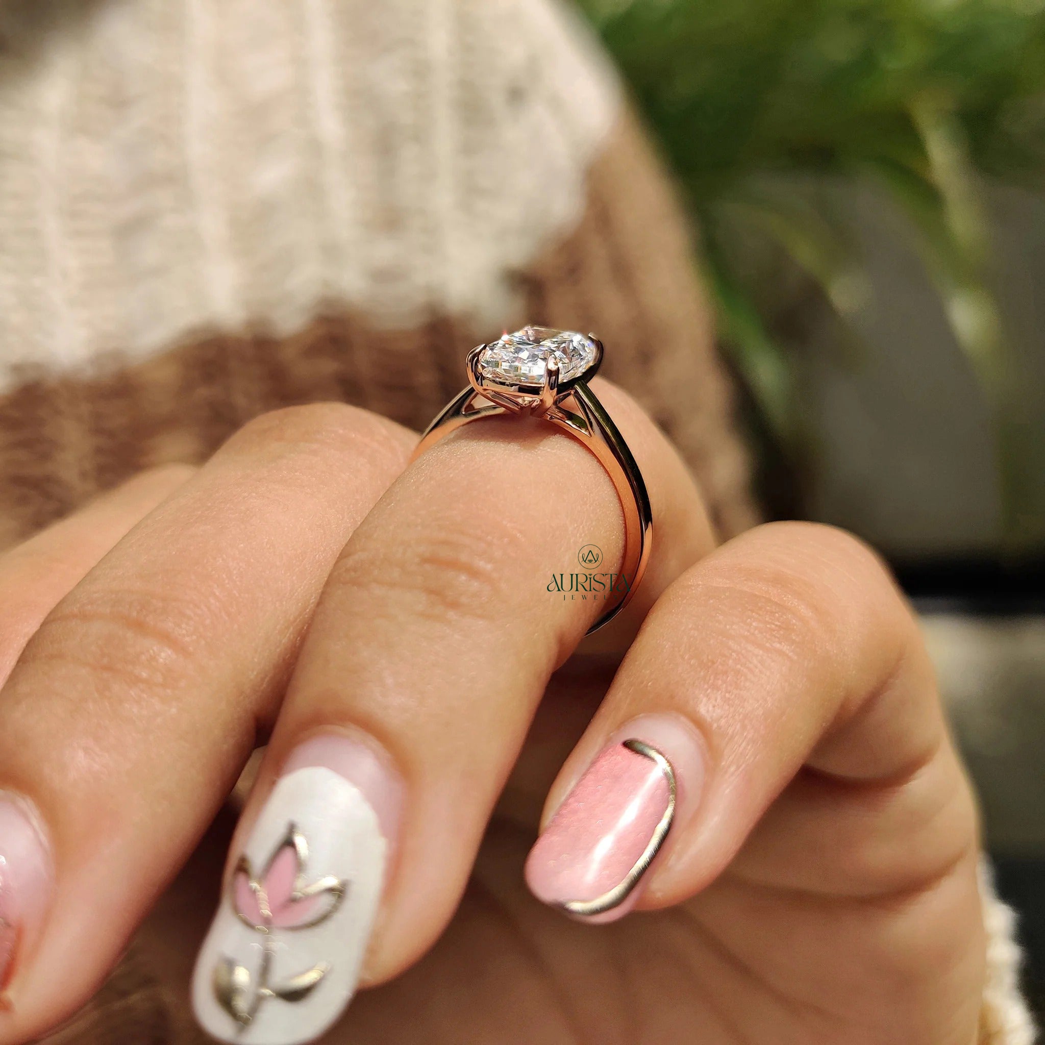 Everyday Solitaire Diamond Ring with Subtle Shine
