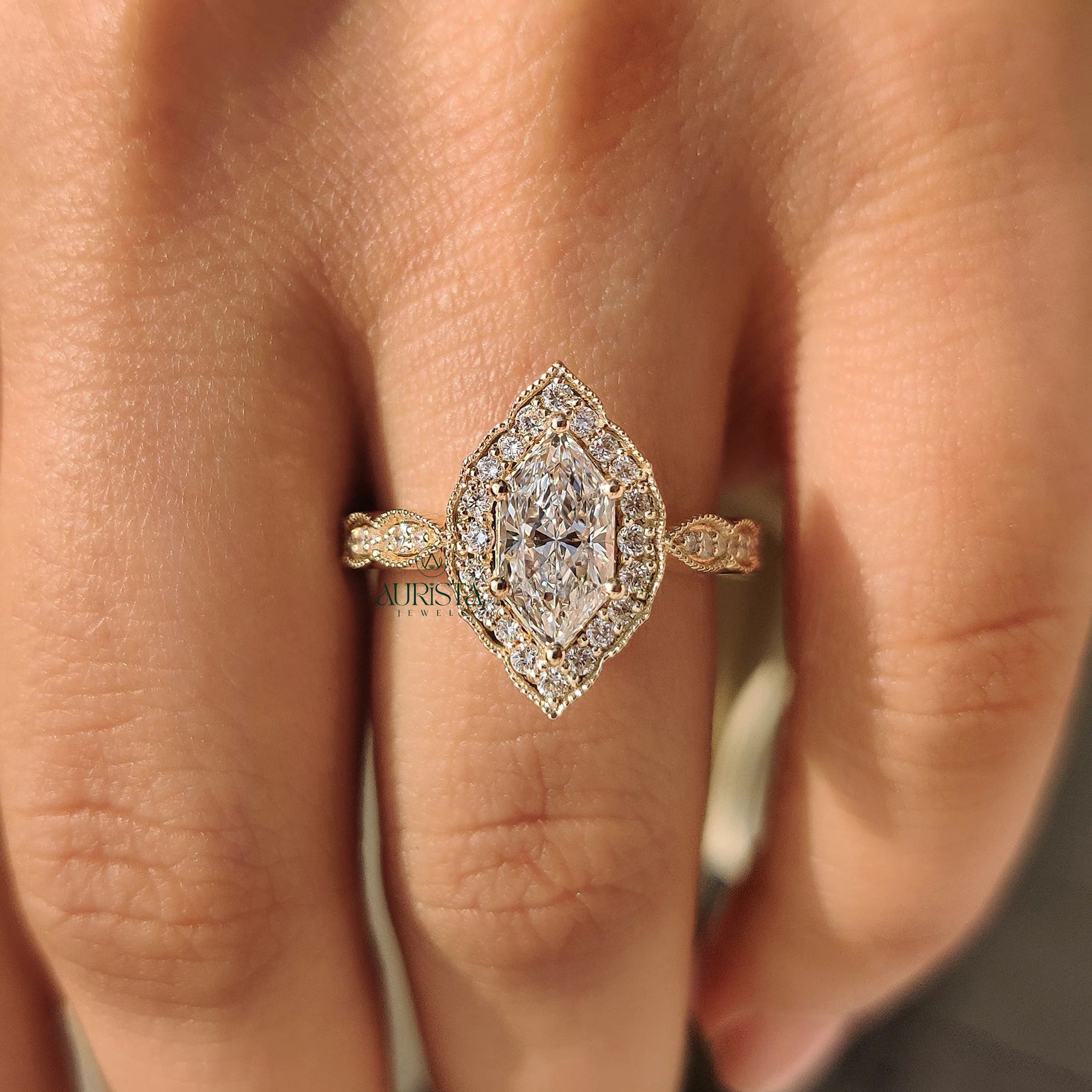 Timeless Vintage Marquise Diamond Ring