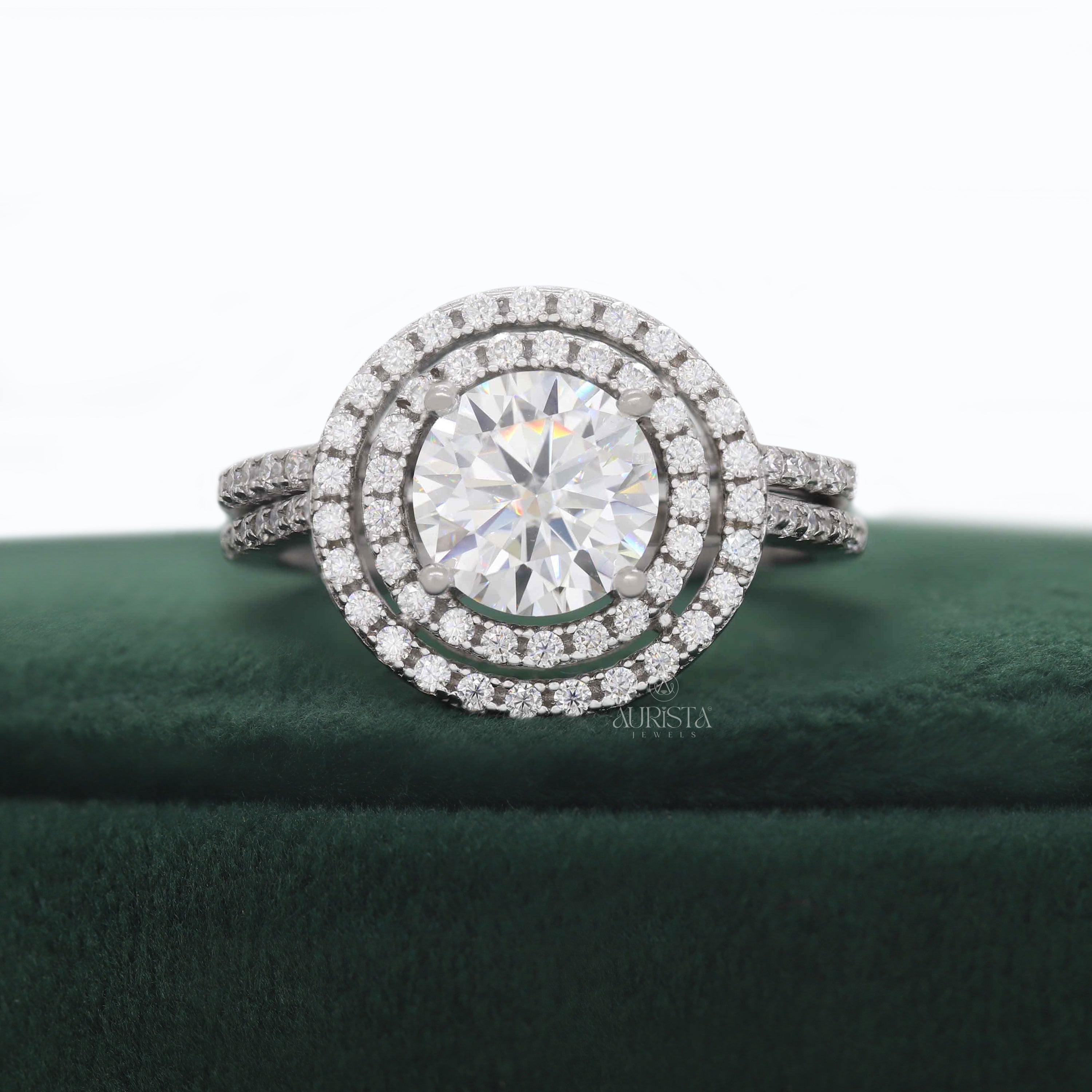 The Classic Promise – Custom Round White Diamond Ring With Band