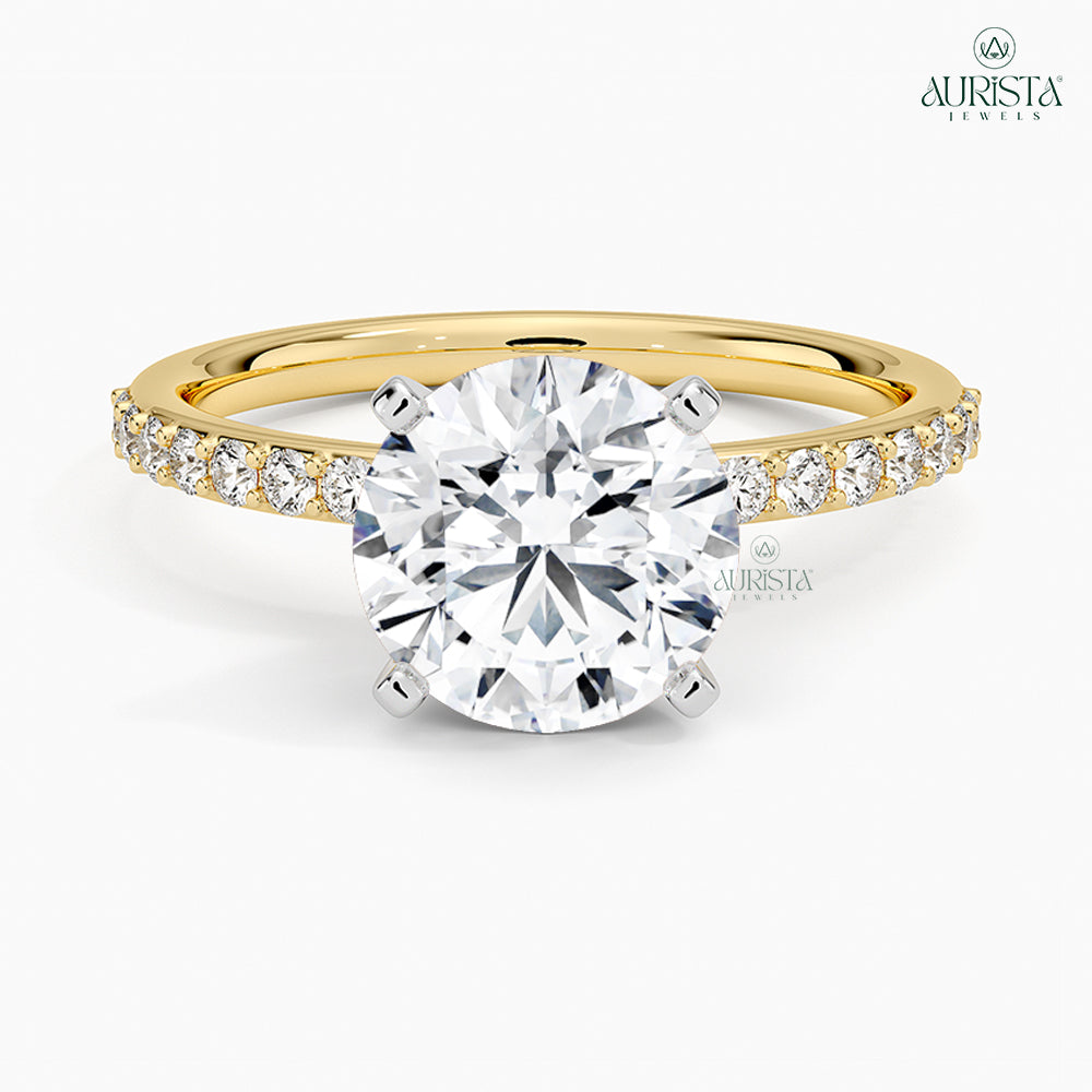 Timeless Promise – Yellow Gold Ring with Round Diamond