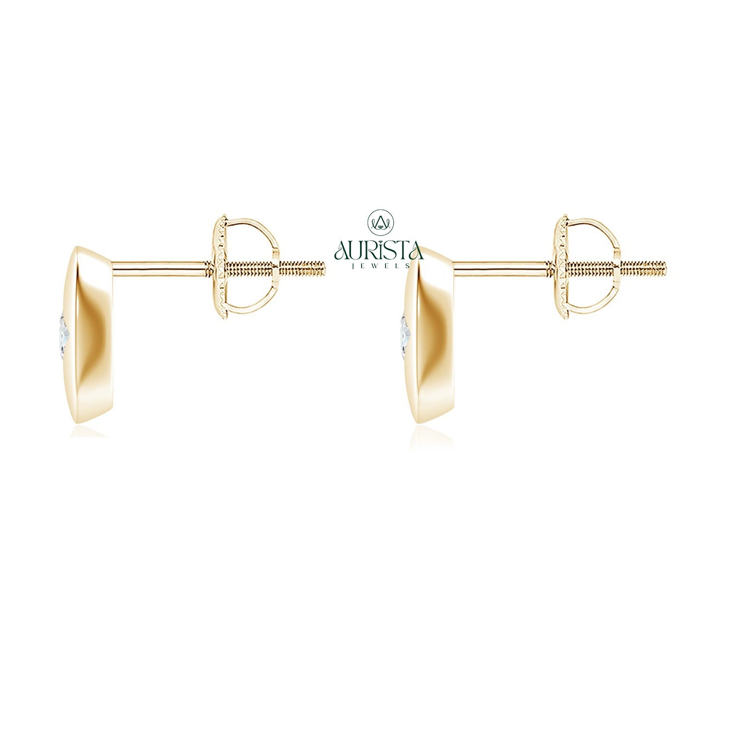 Bright Earrings with Elegant Diamond