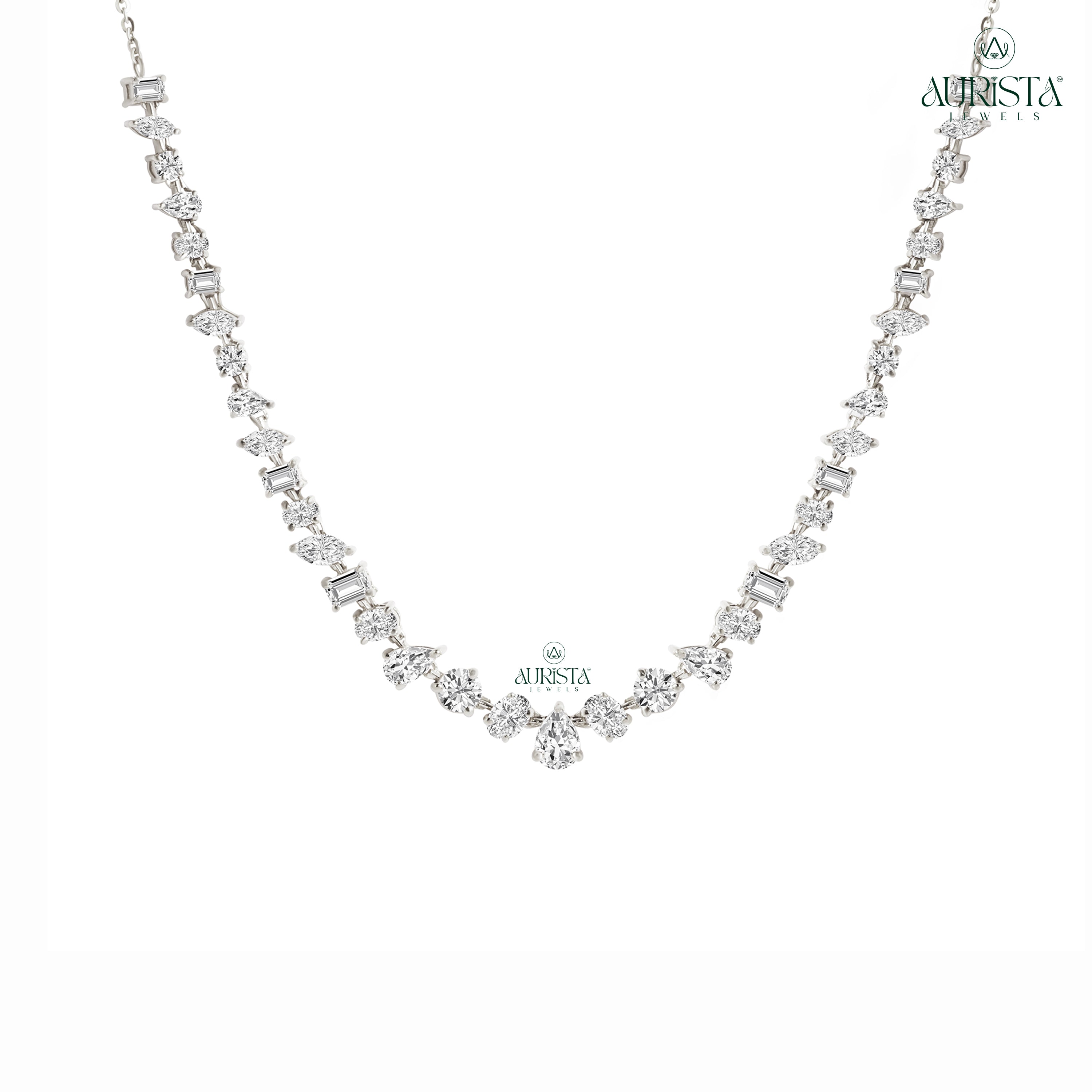 Celestial Glow Diamond Necklace in Gold