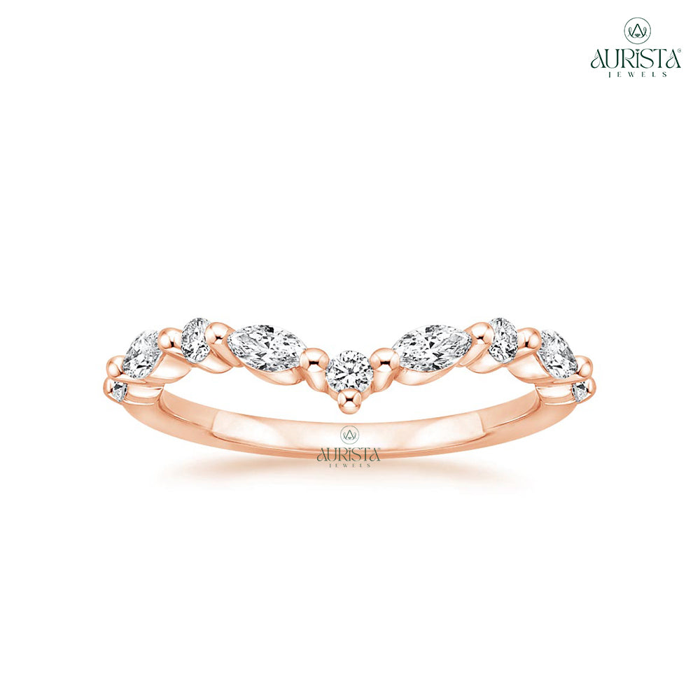 Bond of Light Rose Gold Ring with Emerald Diamond