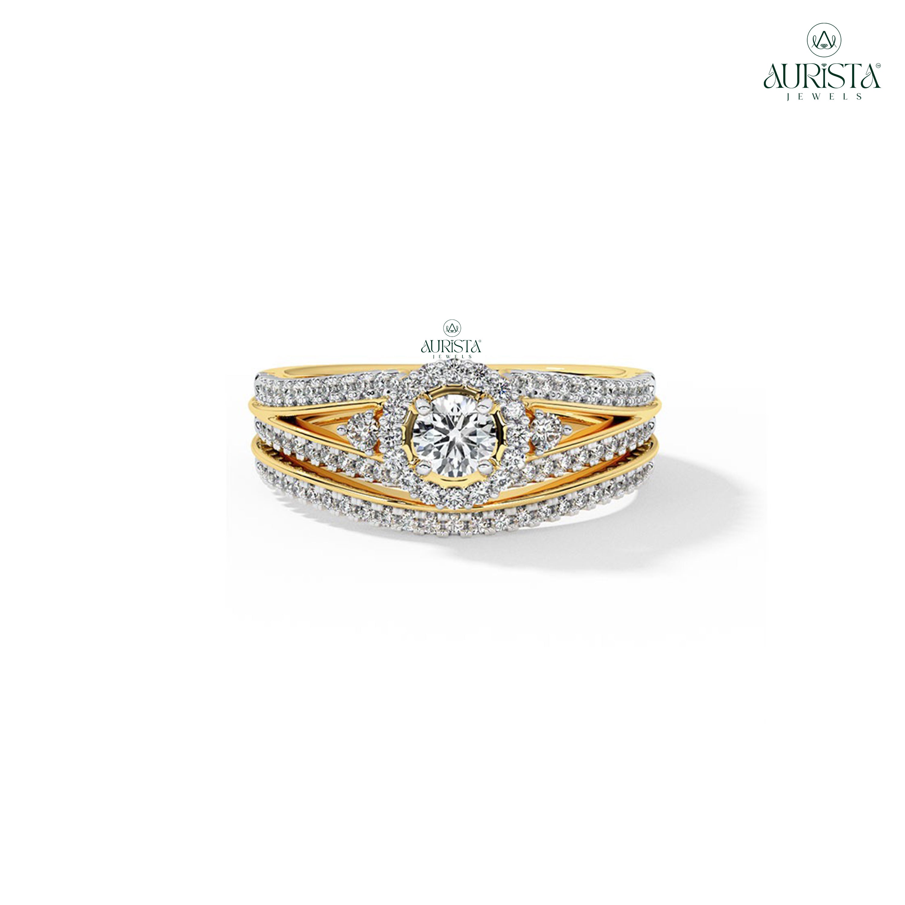 Infinite Grace – Yellow Gold Ring with Round Diamond