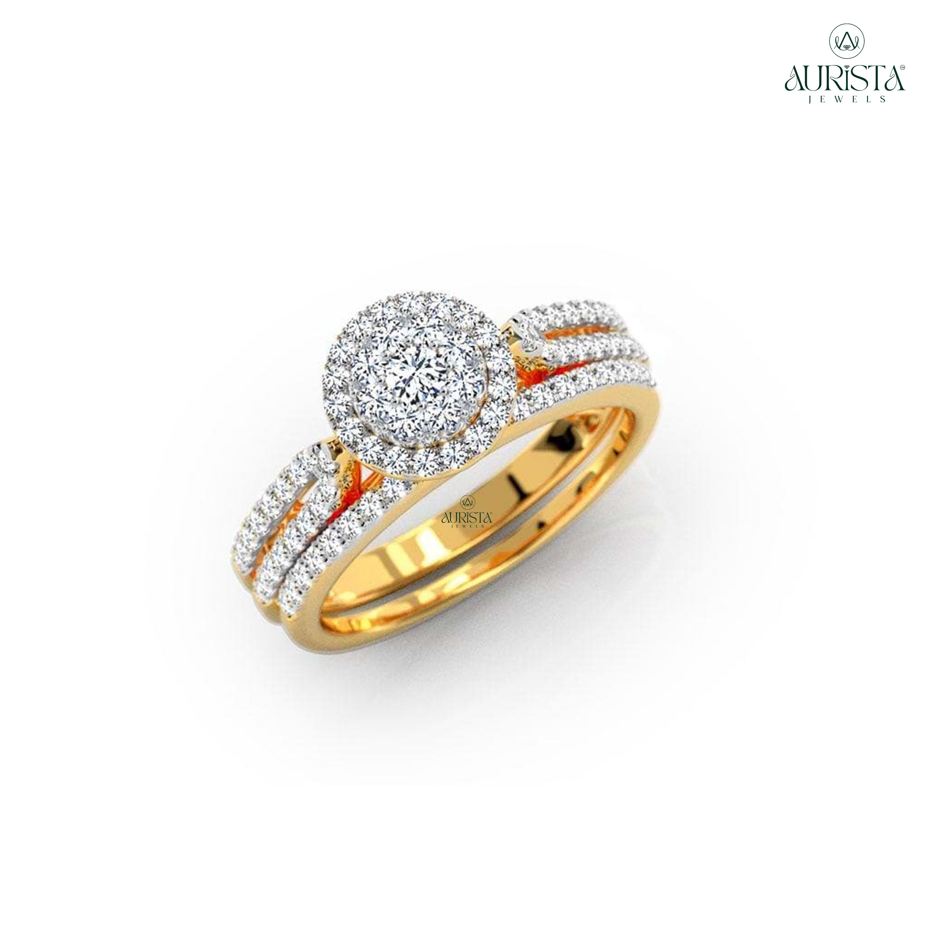Grace in Light – Yellow Gold Ring with Round Diamond