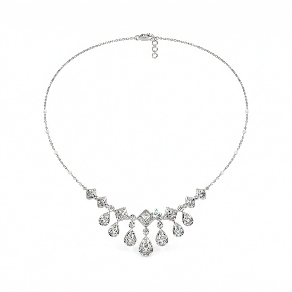 Luminous Glow Round Diamond Necklace in Gold