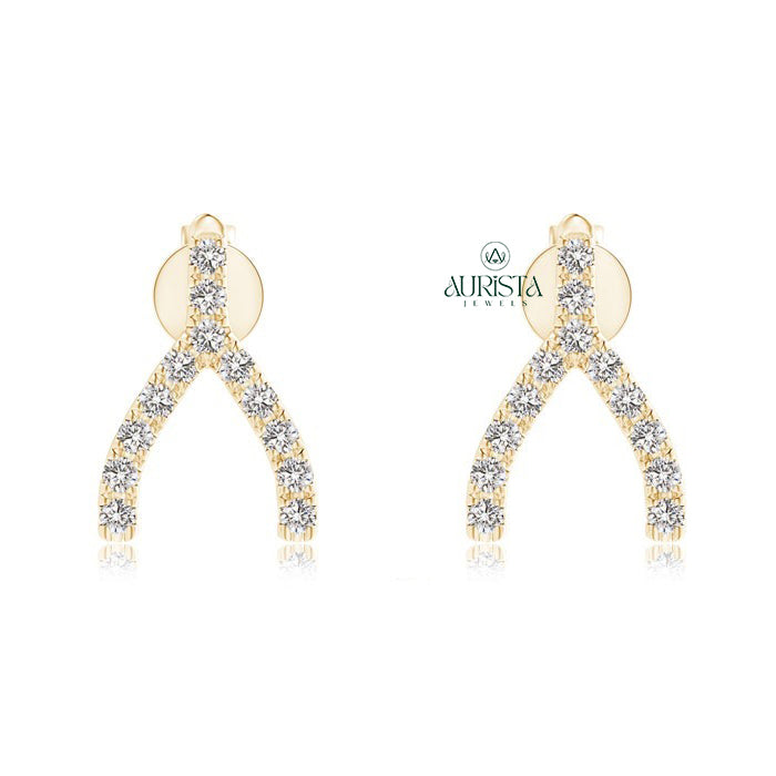 Pure Earrings with Sparkling Diamond