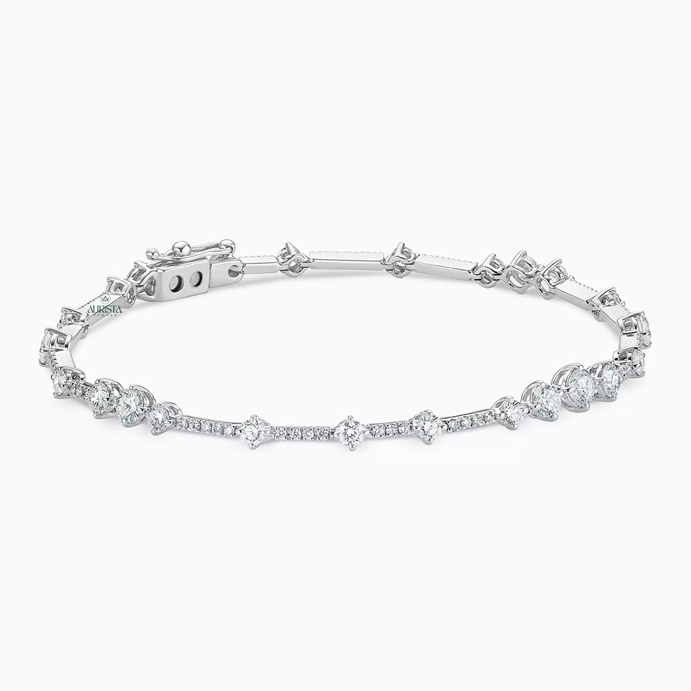 Shine of Love – Rose Gold Bracelet with Round Diamonds