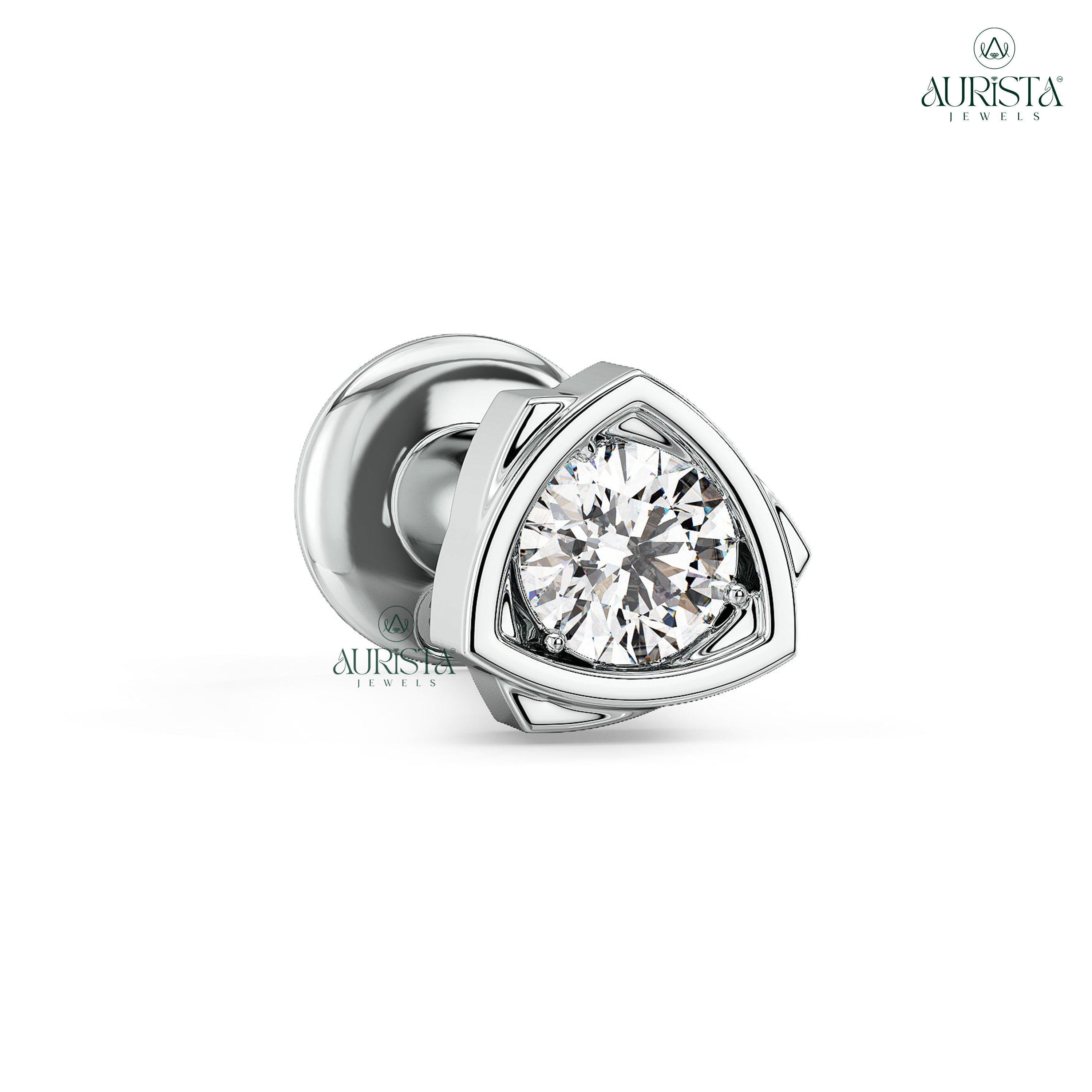 A Timeless Bond Round Diamond Nose Stud
