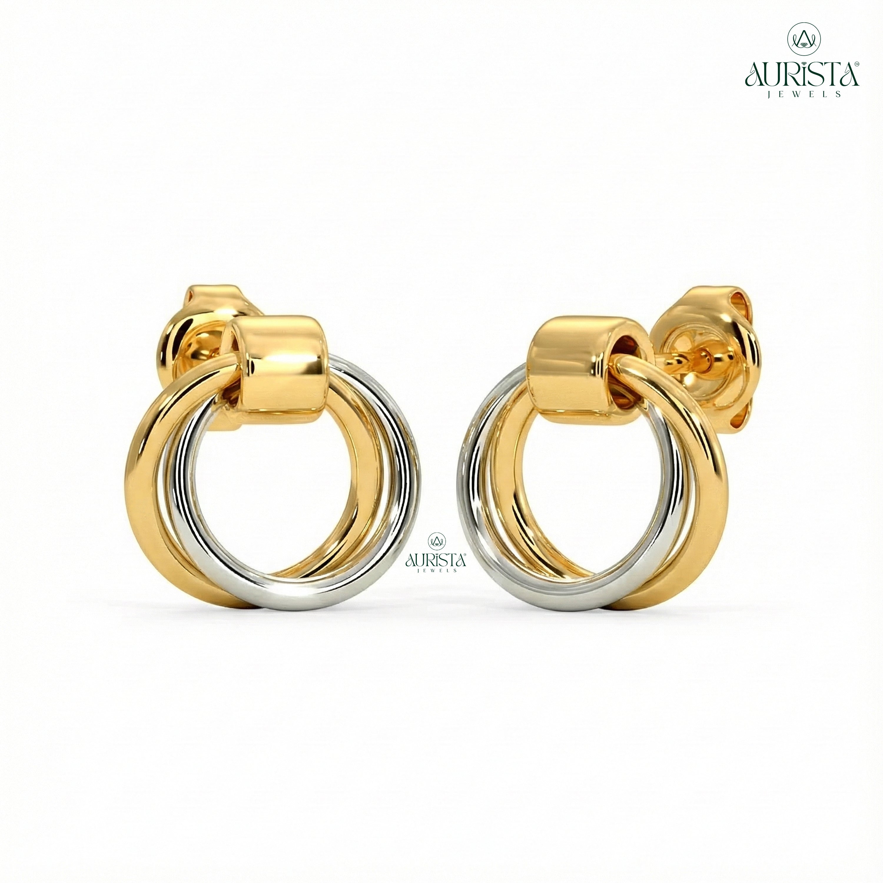 Radiant Charm – White Diamond Earrings
