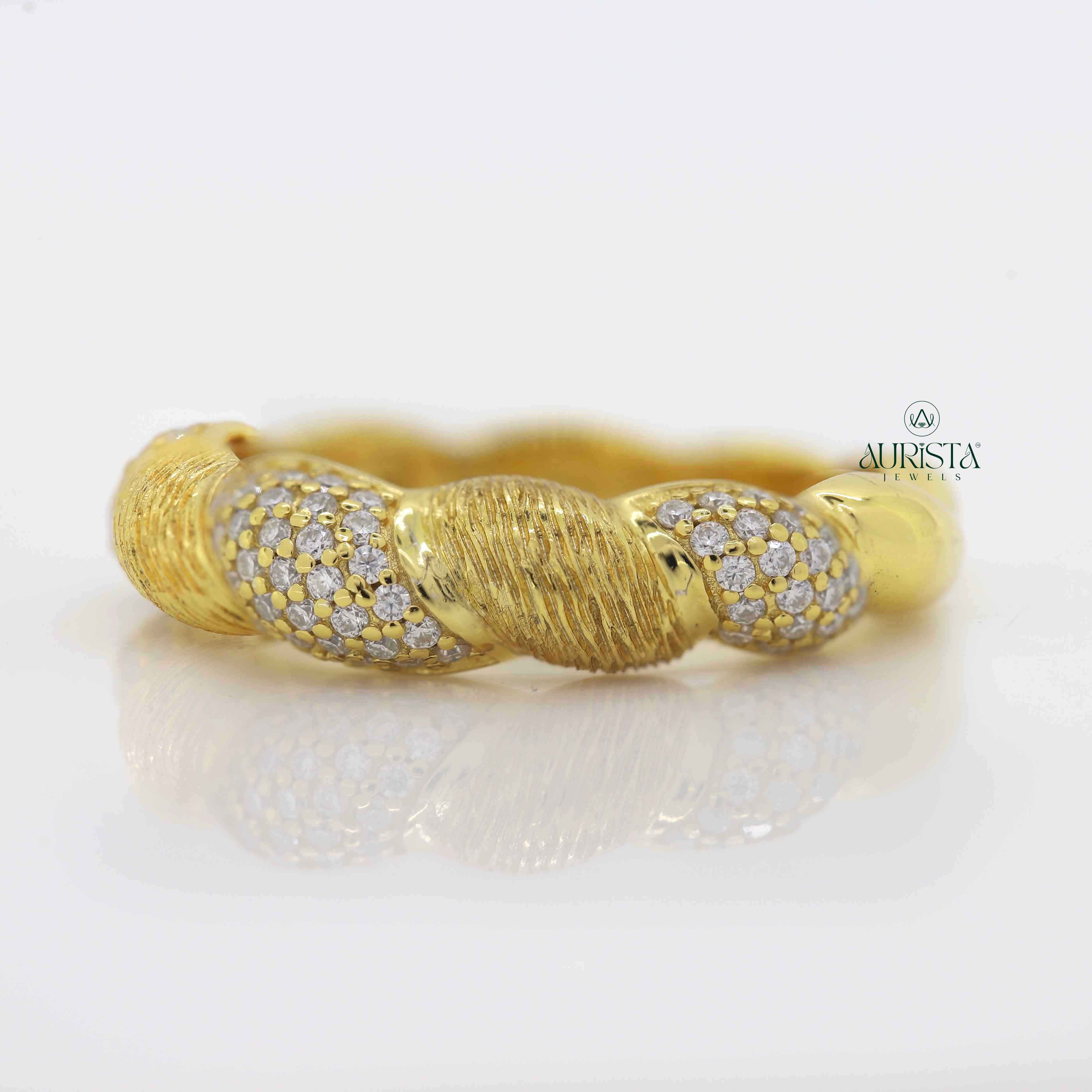 Promise in Gold- Yellow Gold Band with Round Diamond