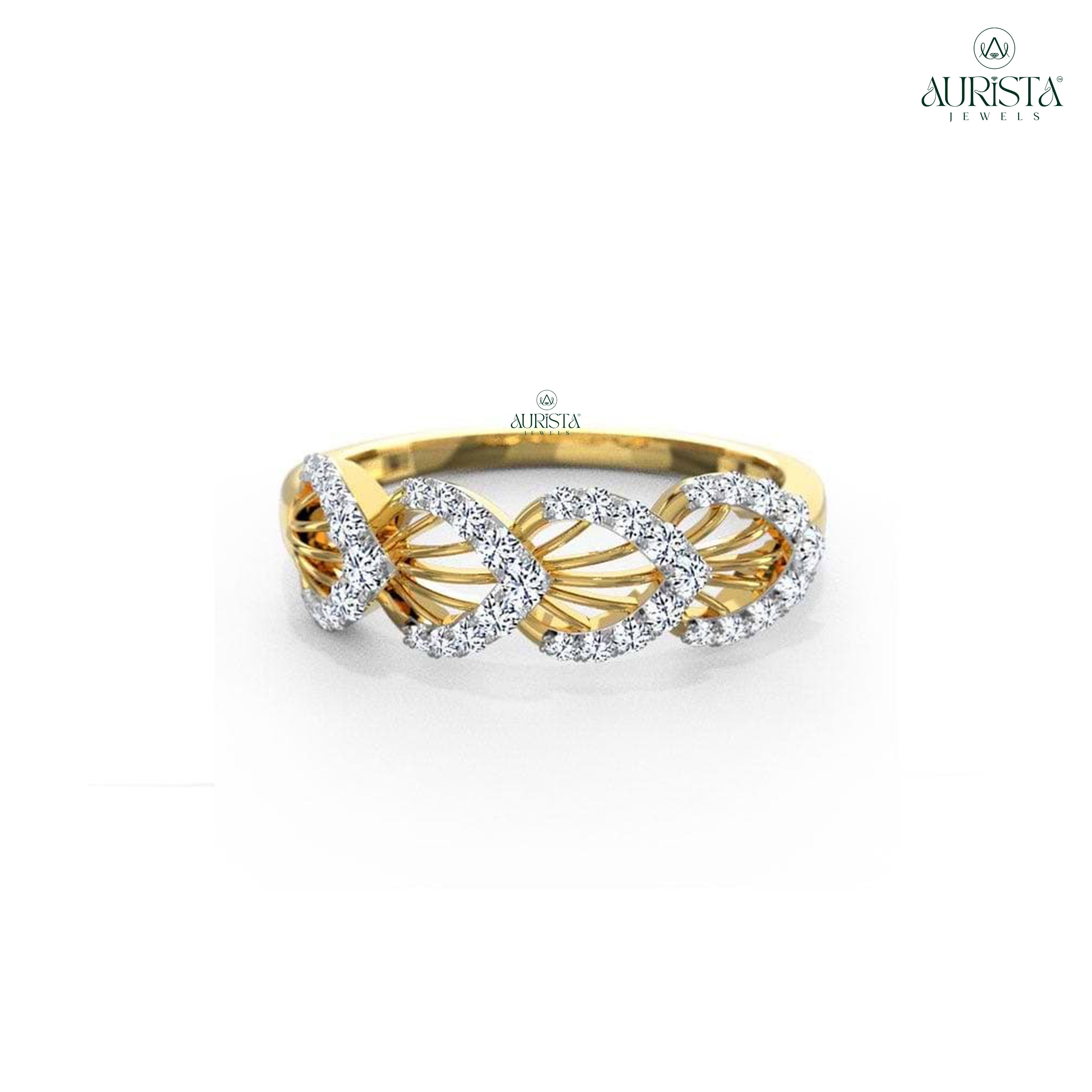 Endless Vows  – Yellow Gold Band with Round Diamond
