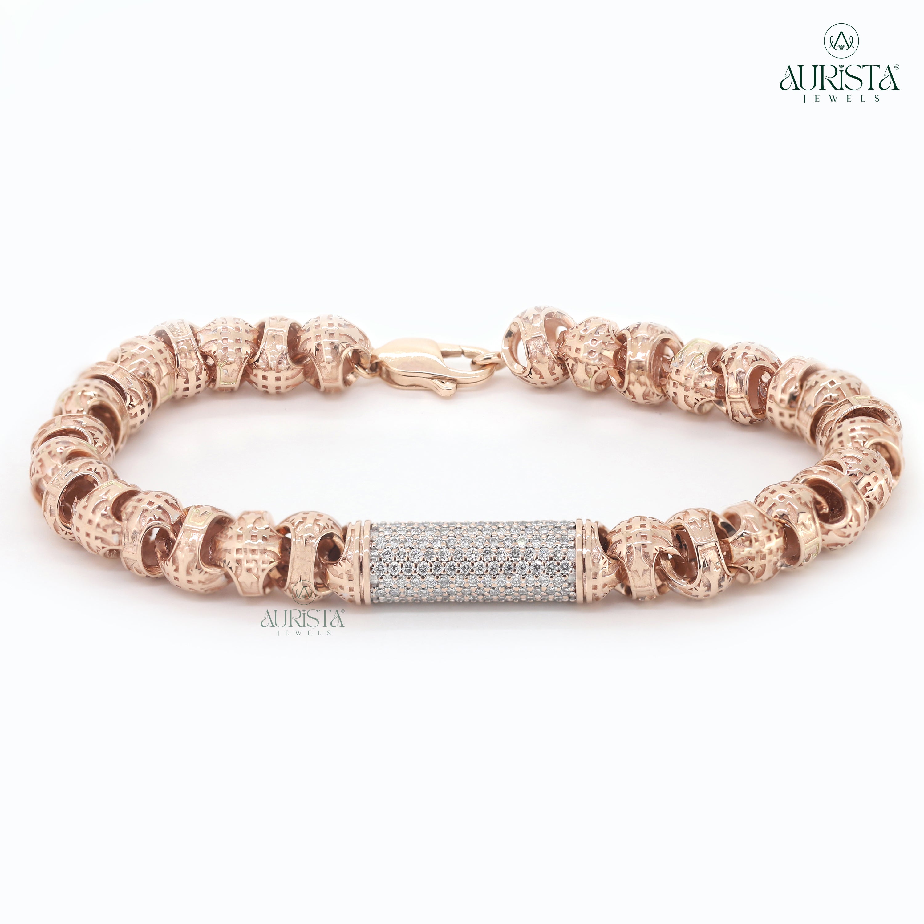 Promise of Light – Rose Gold Bracelet with Round Diamonds