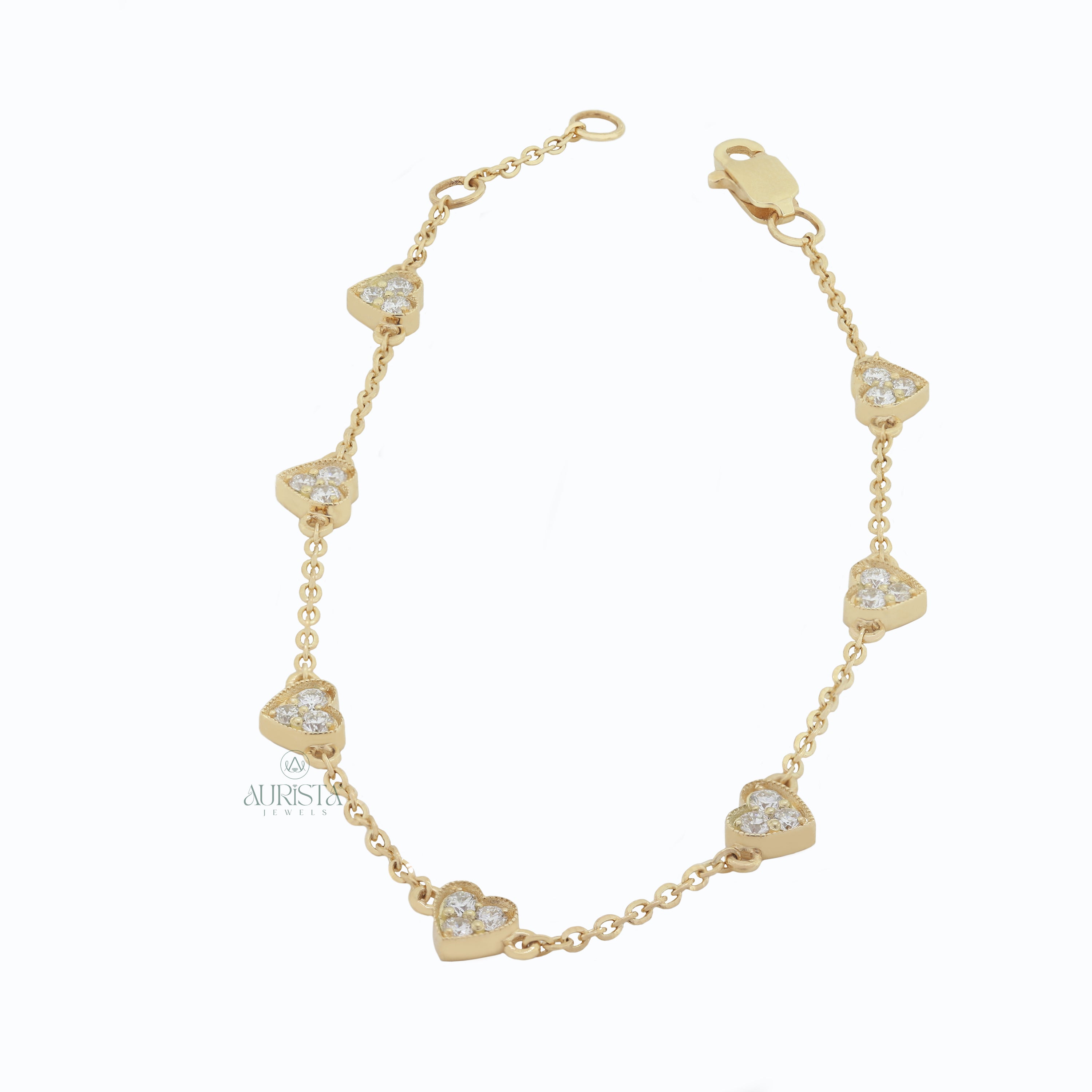 Whispered Glow – Yellow Gold Bracelet with Diamonds