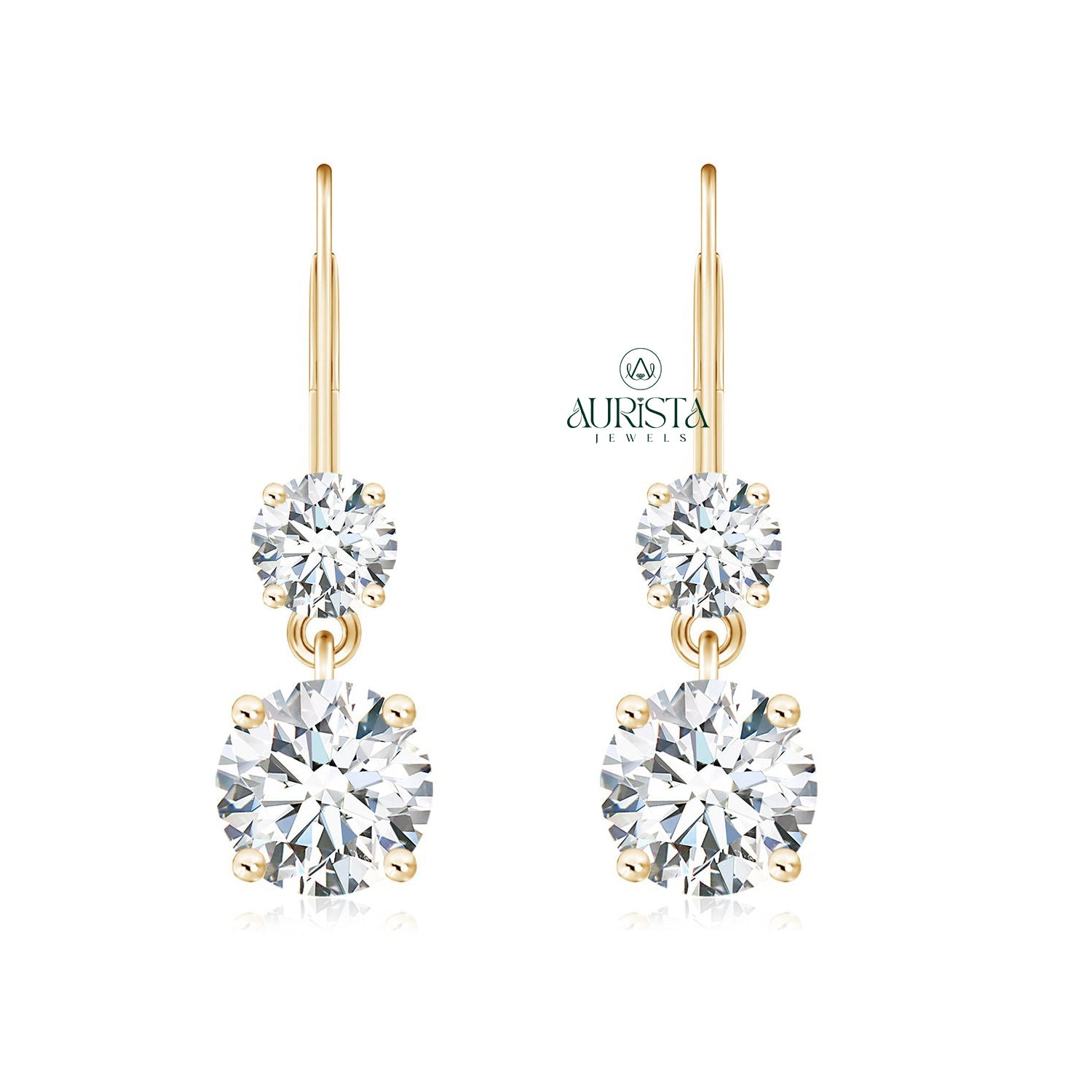 Radiant Earrings with Sparkling Diamond