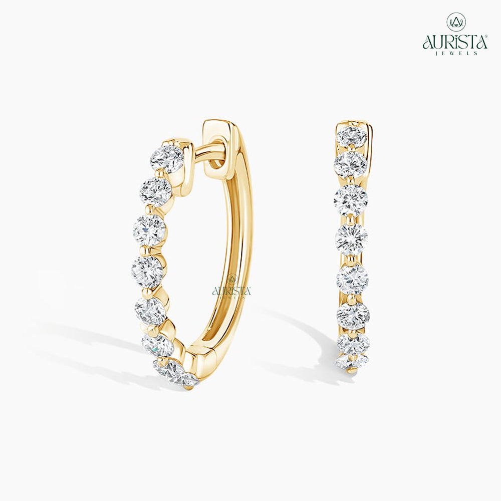Dazzling Charm – Round Diamond Earrings