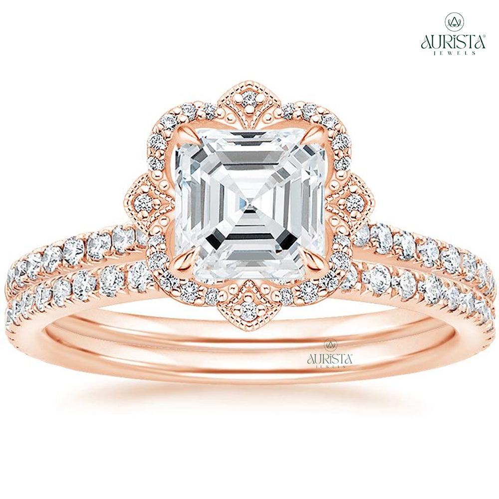 Gift of Eternity Yellow Gold Ring with Asscher Diamond