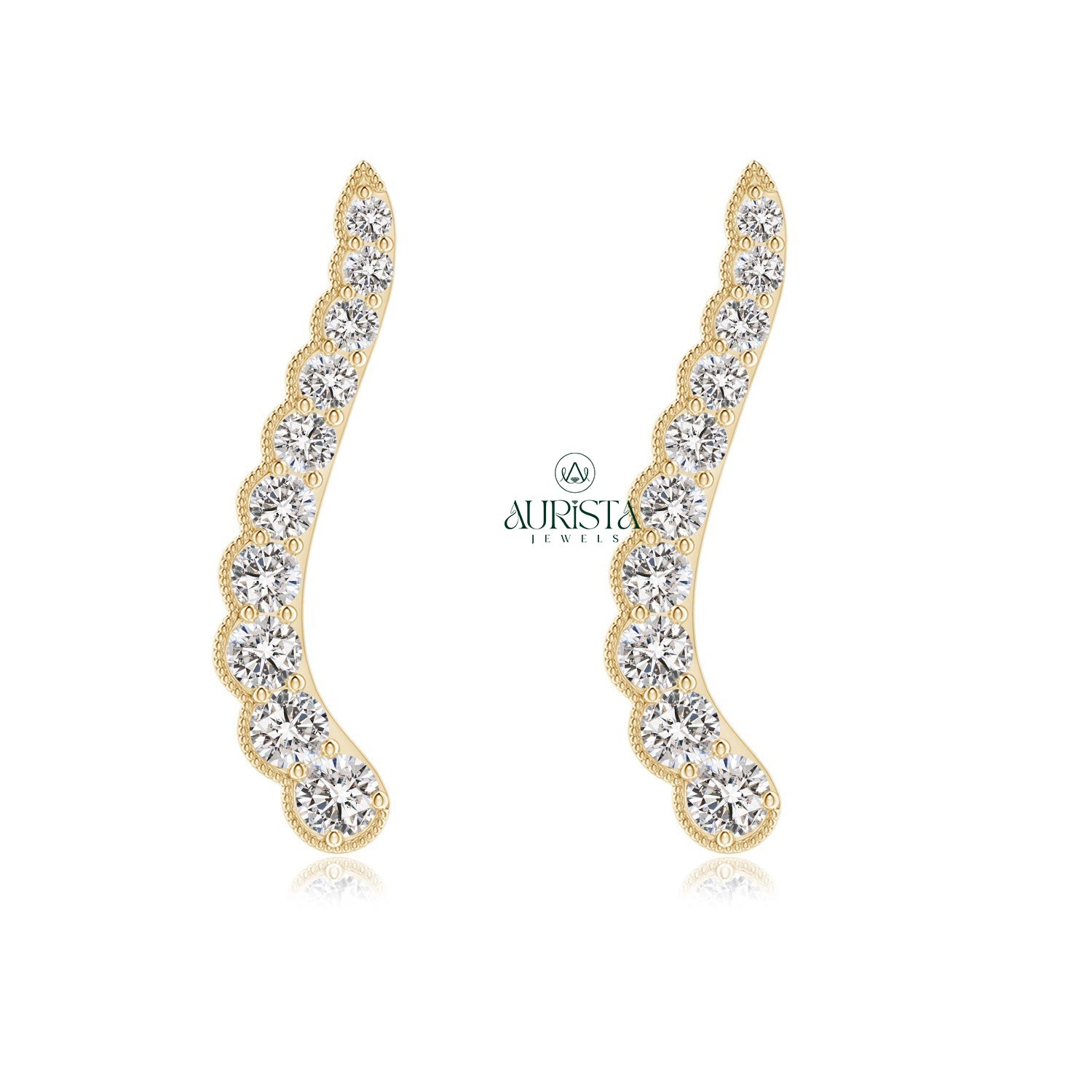 Fancy Earrings with Fine Diamond