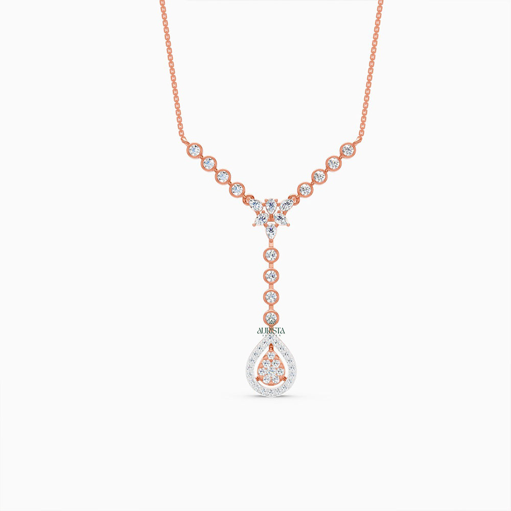 Classic Glow Round Diamond Necklace