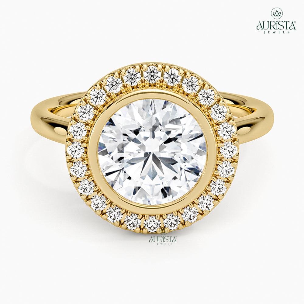 Forever Yours Yellow Gold Ring with Round Diamond