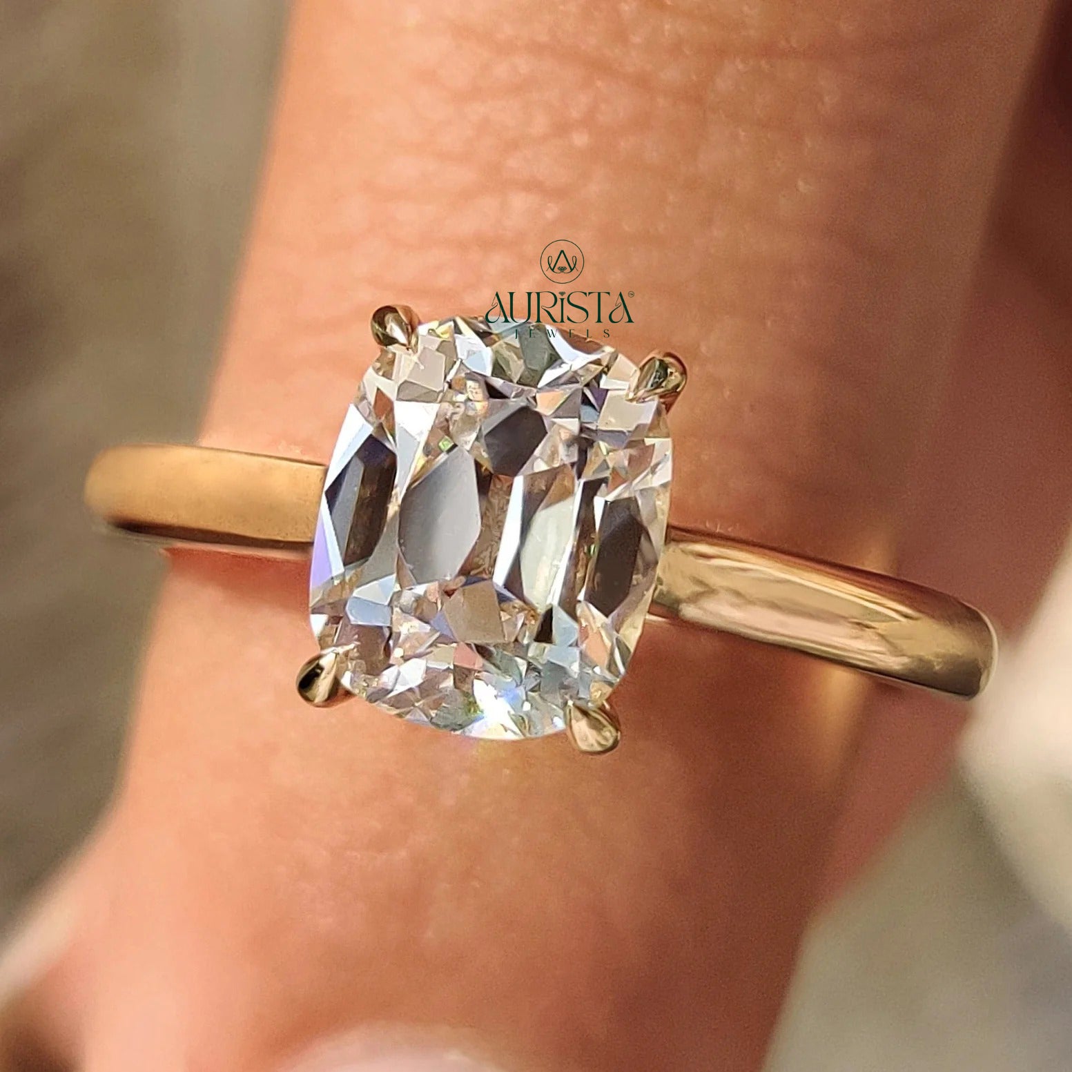 Beautiful Simplicity in a Diamond Solitaire Ring