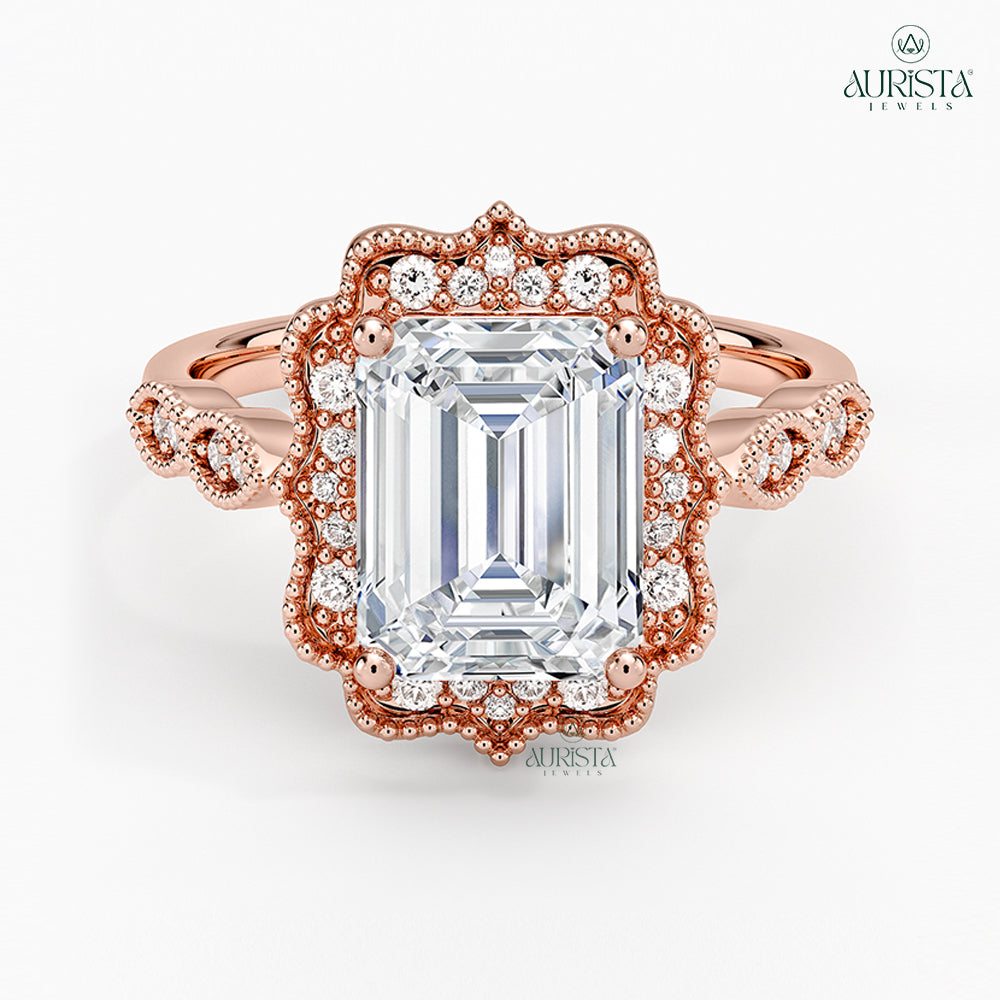 Gift of Forever – Rose Gold Ring with Emerald Diamond