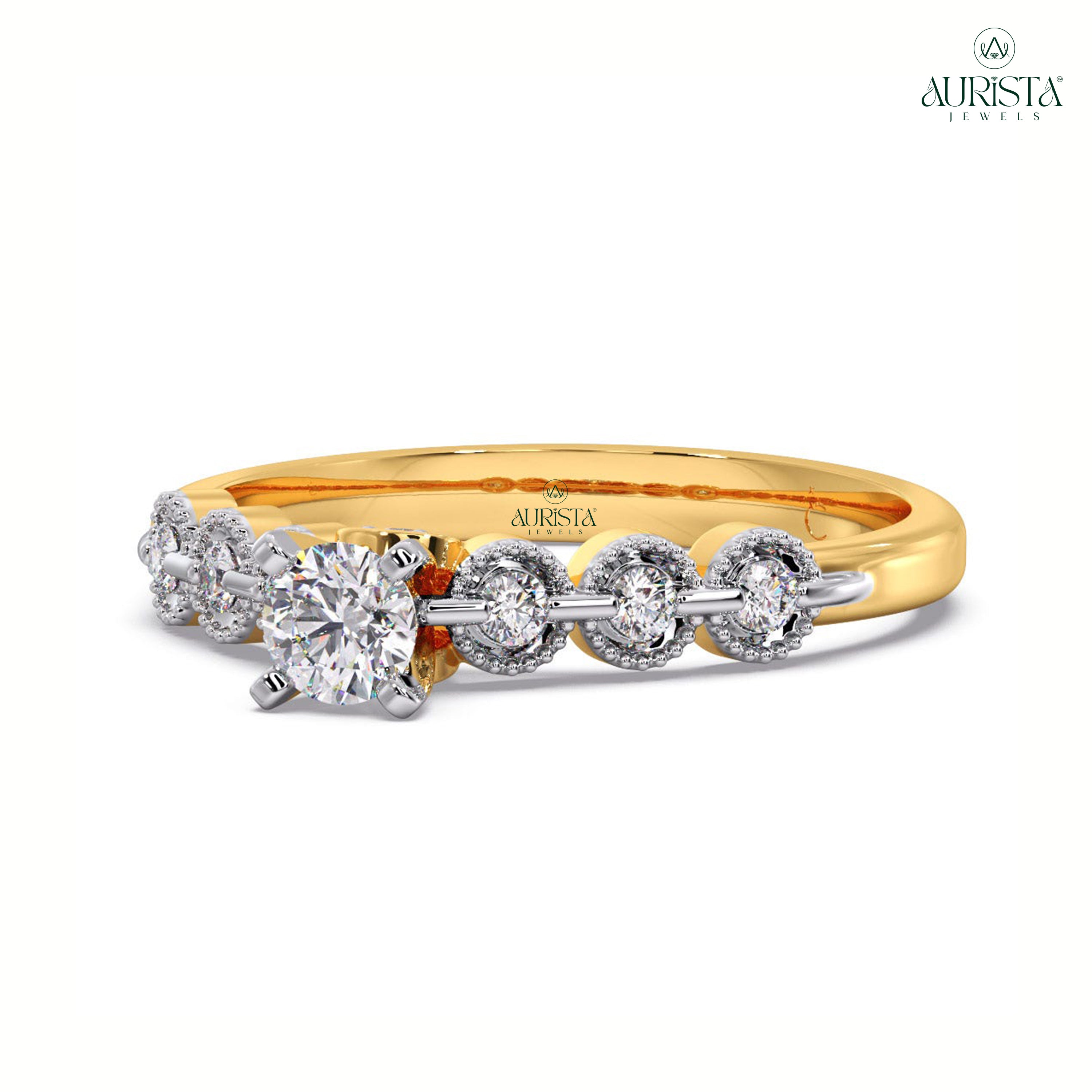 Bound by Love – Yellow Gold Band with Round Diamond