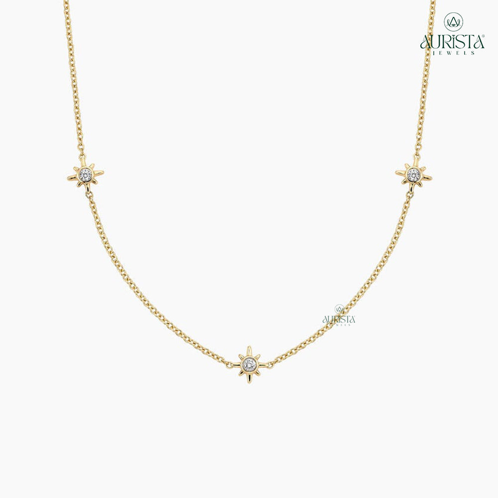 Brilliant Glow Round Diamond Pendant in Yellow Gold
