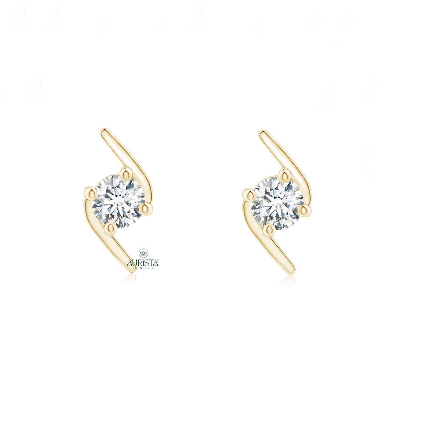 Designer Earrings with Brilliant Diamond