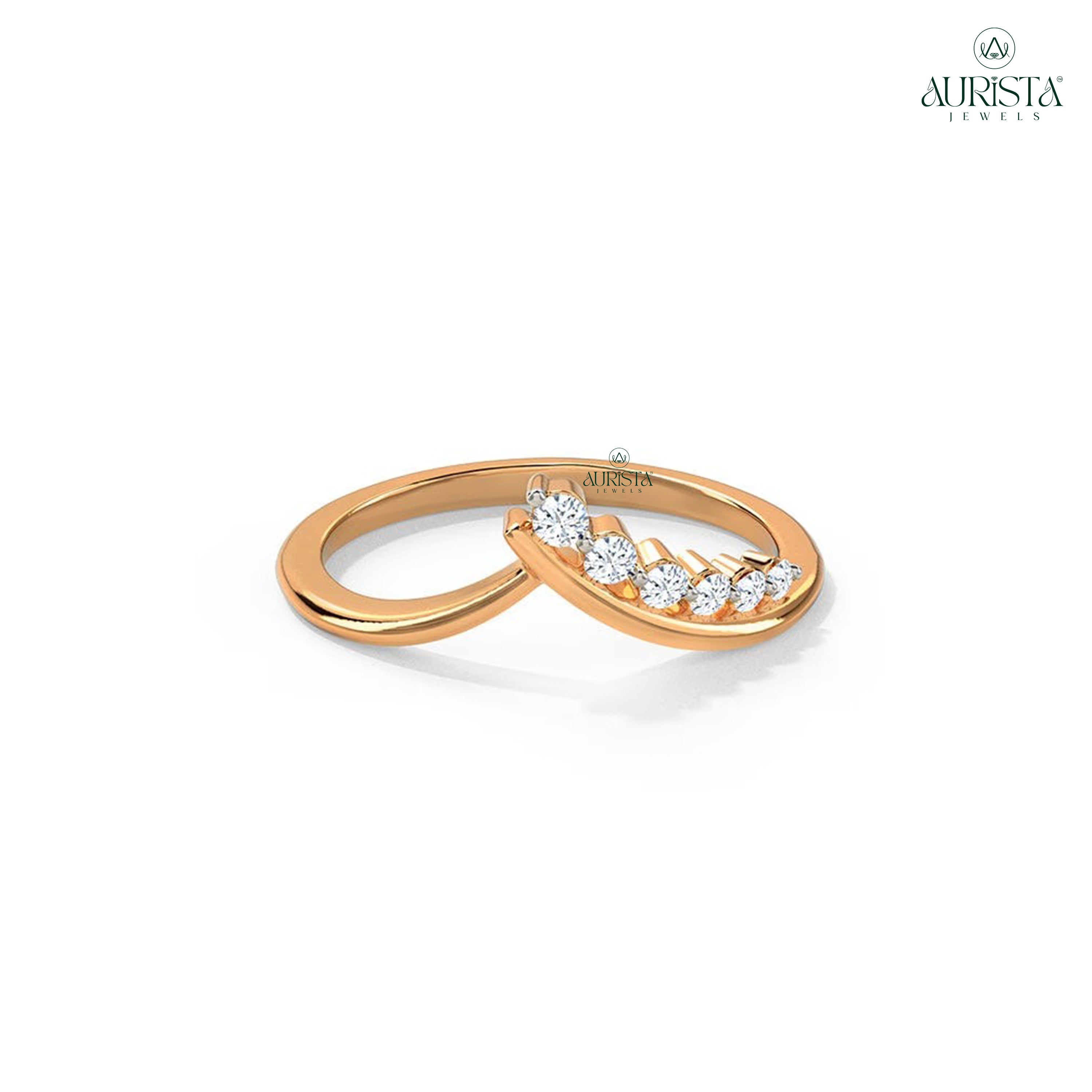 Forever Bound – Rose Gold Band with Round Diamond