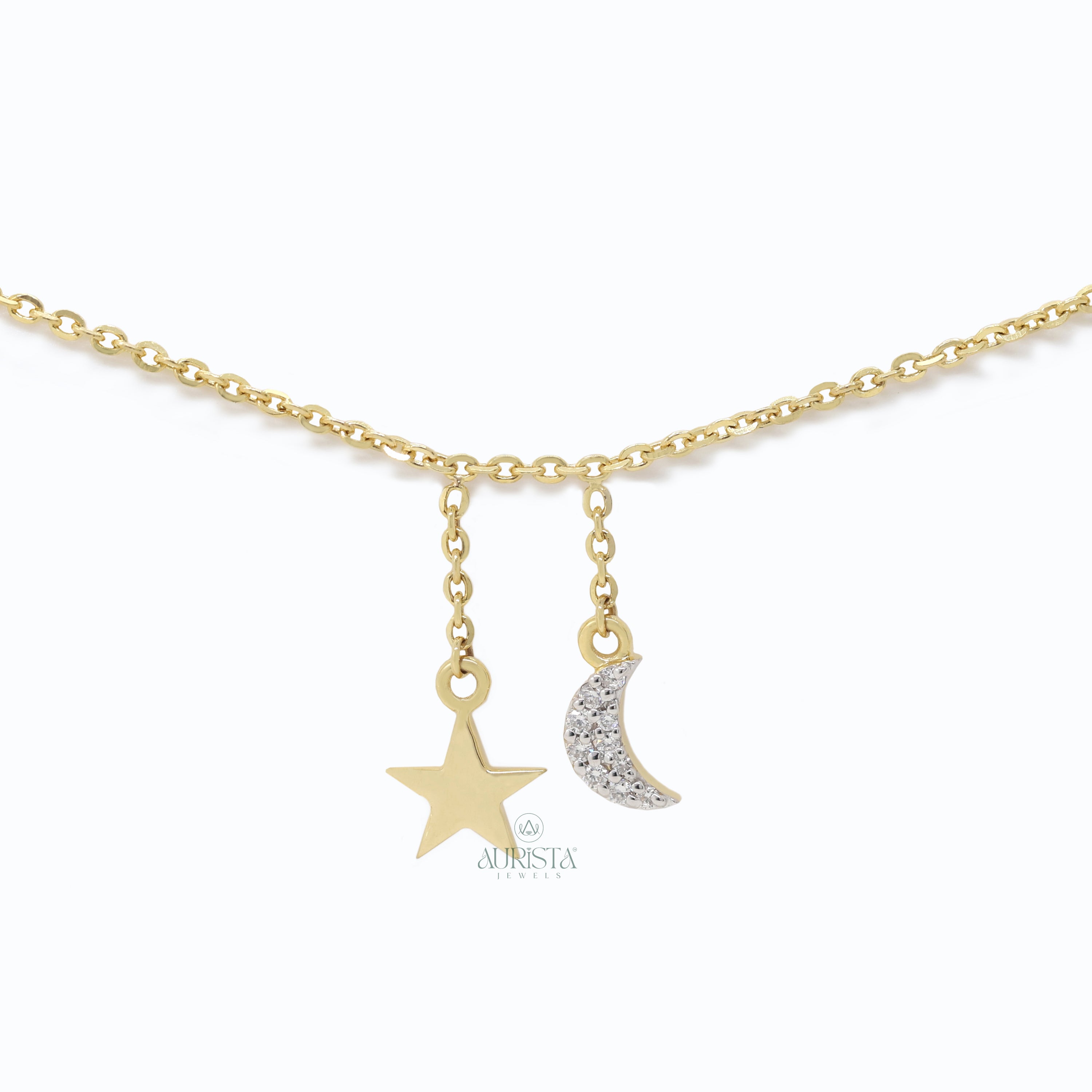 Gift of Forever – Yellow Gold with Moonlight Chain Bracelet