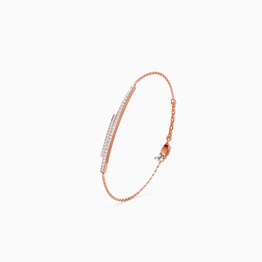 Sacred Circle – White Rose Gold Bracelet