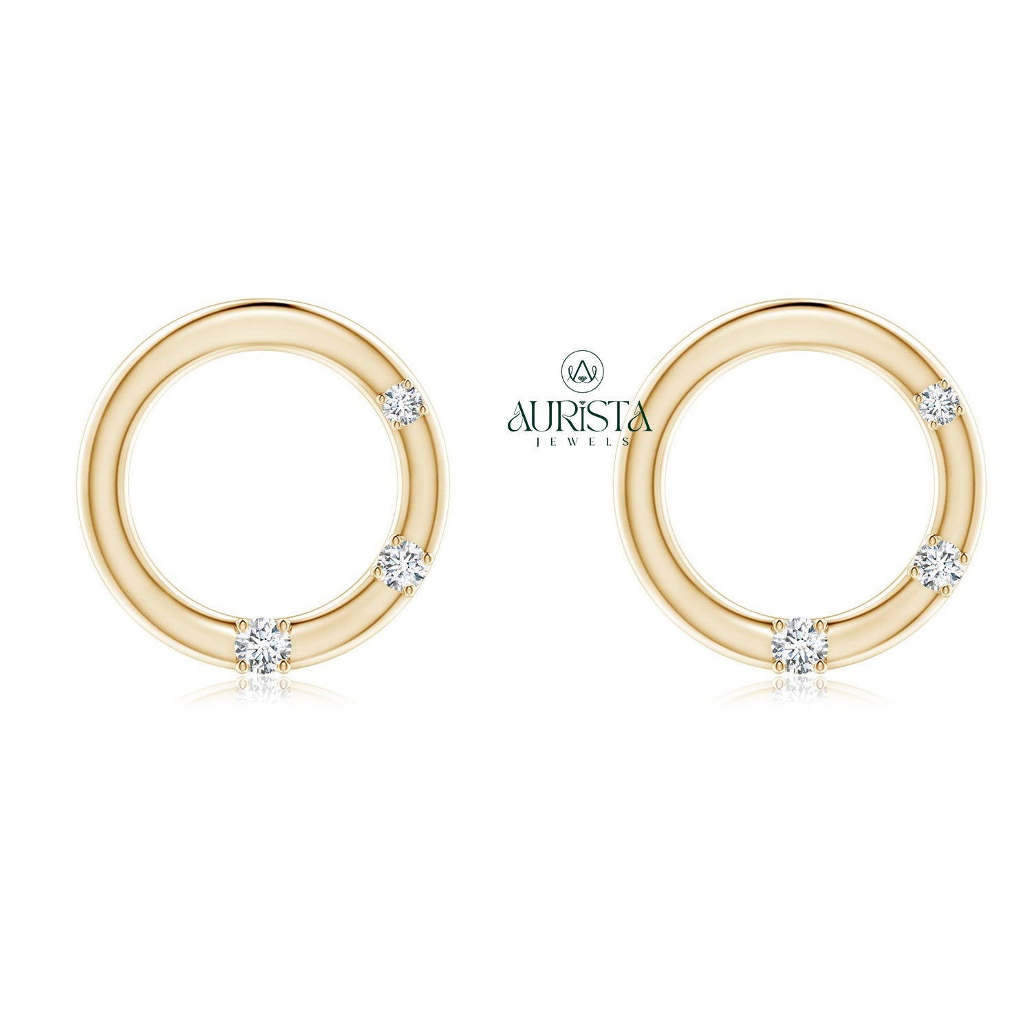 Modern Earrings with Dazzling Diamond