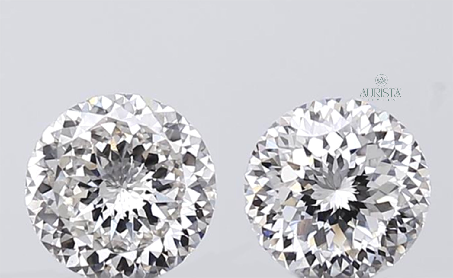 2.25 CT (2 Pcs) Round Portuguese Shape Lab Diamond for Jewelry