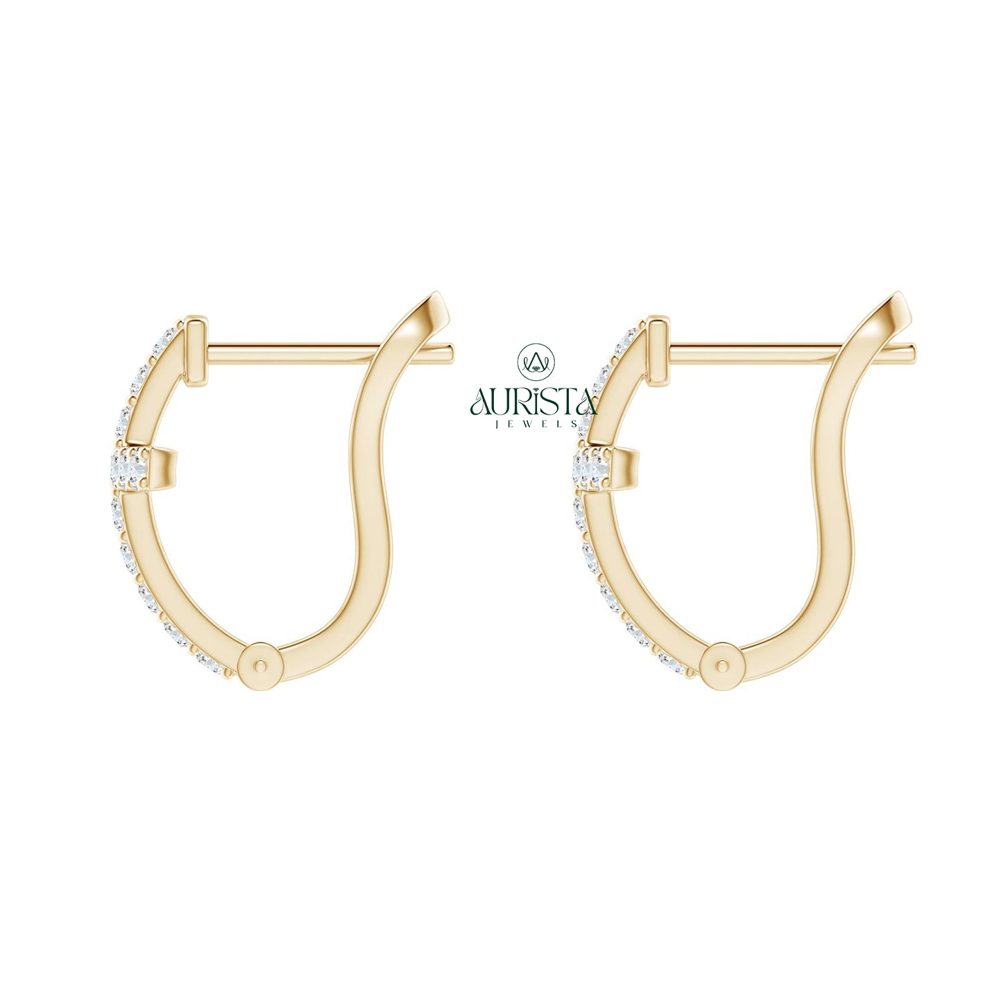 Lovely Earrings with Elegant Diamond