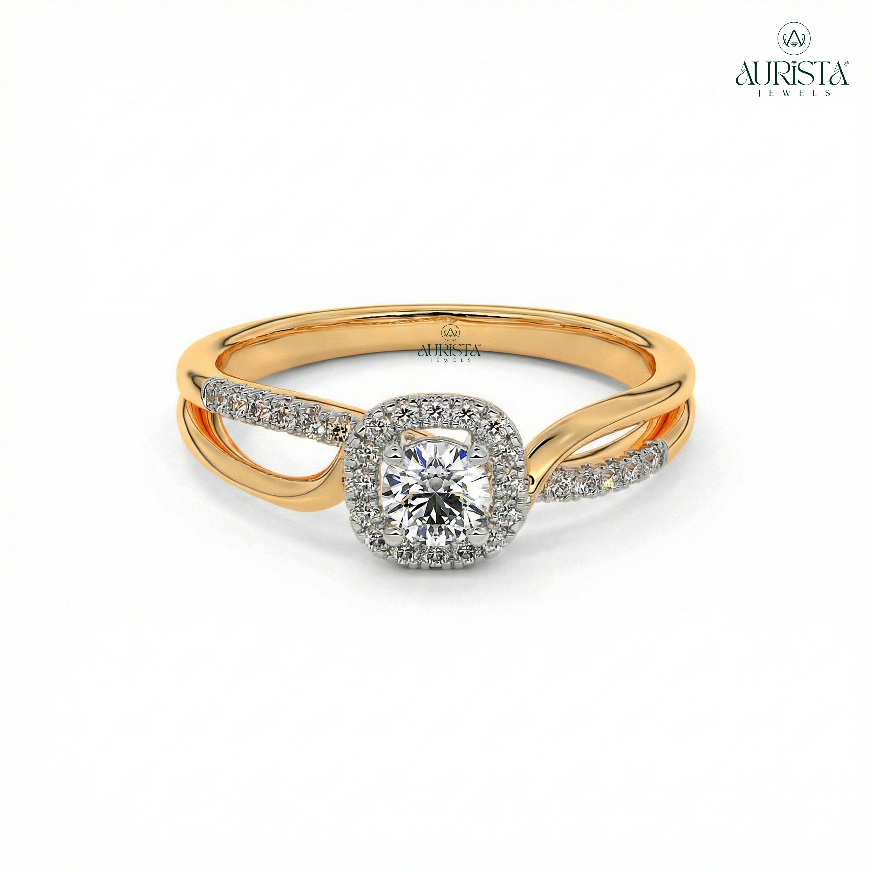 Endless Vows – Yellow Gold Band with Round Diamond