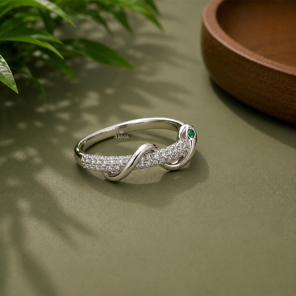 Twisted Round Moissanite Pave Ring, Infinity Silver Band, Delicate Stacking Promise