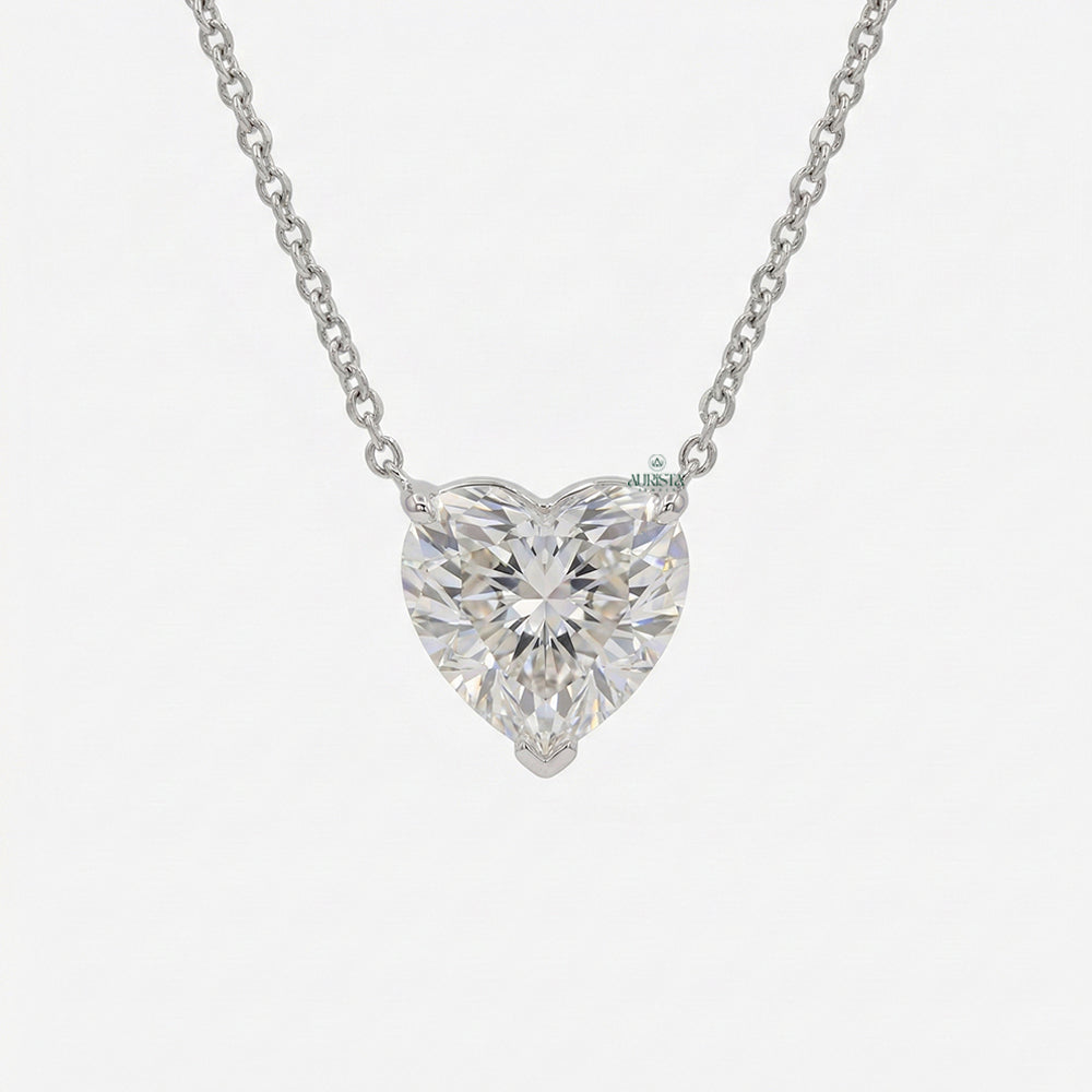 Everyday Elegance Heart Diamond Pendant in White Gold