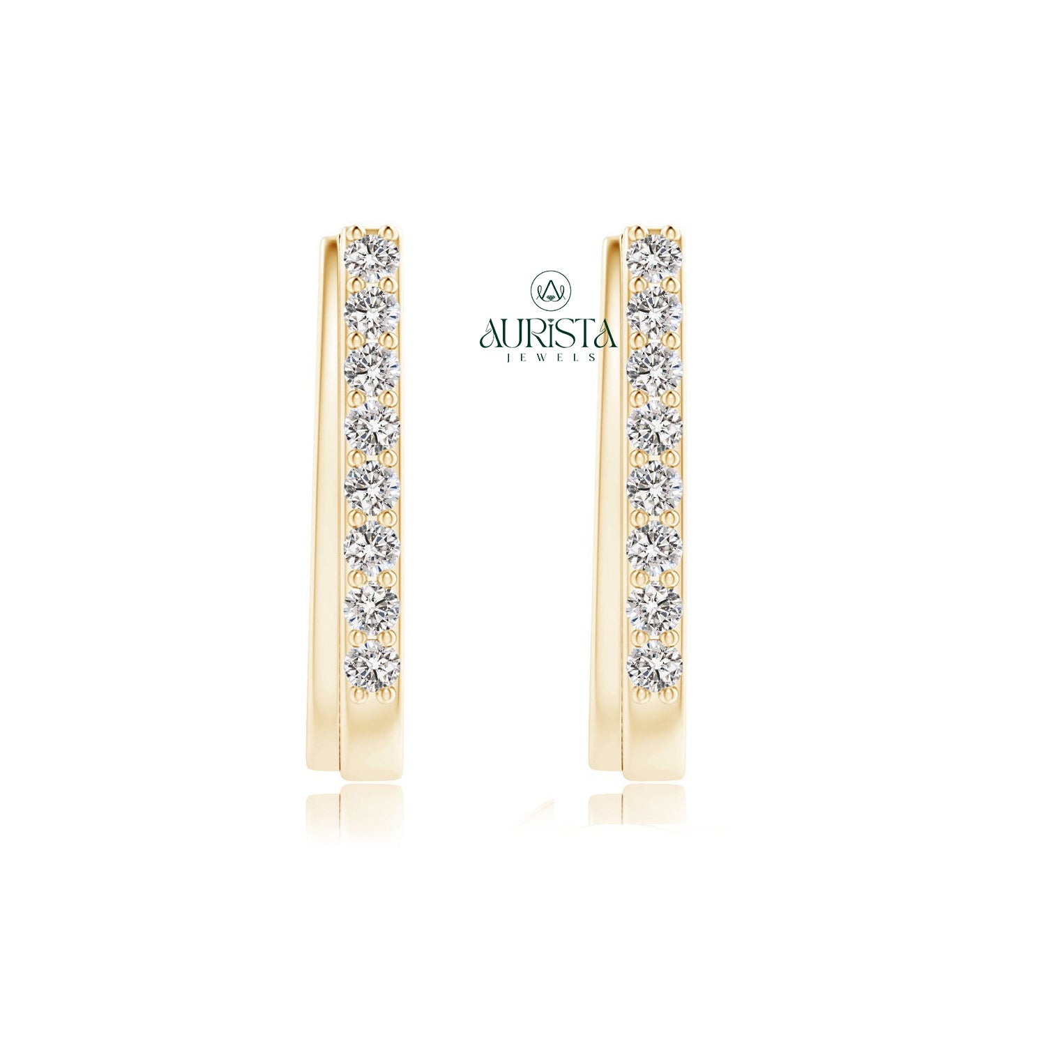 Vibrant Earrings with Dazzling Diamond