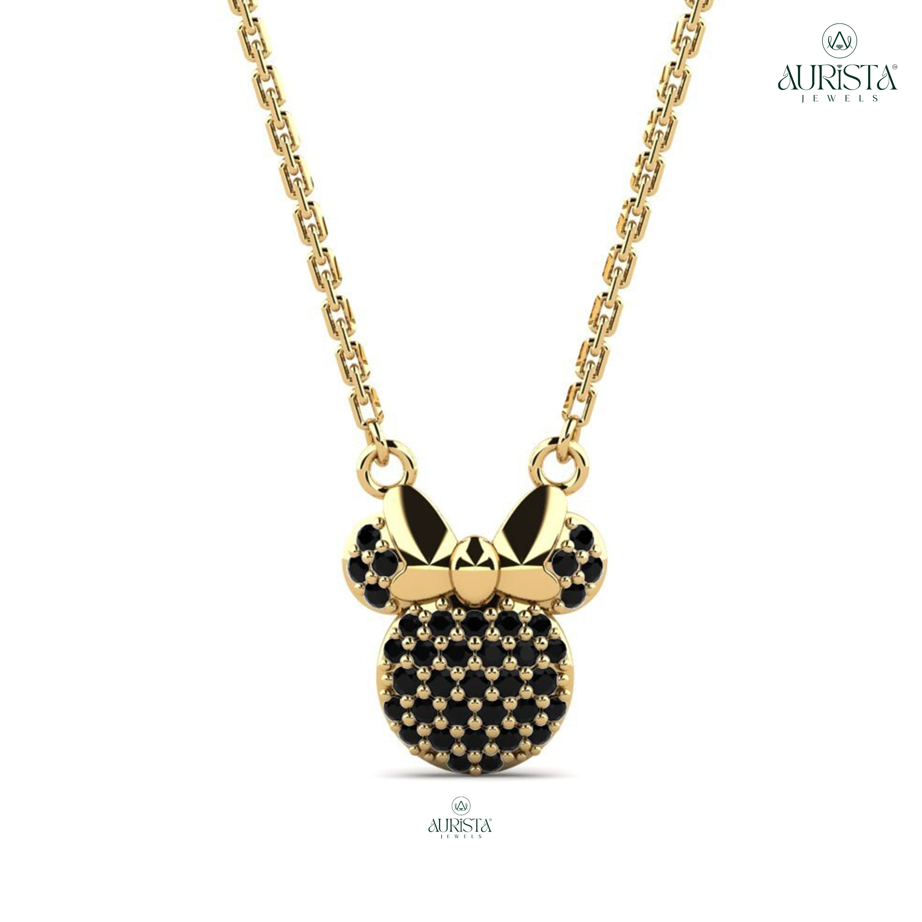 Infinite Spark Round Diamond Pendant in Yellow Gold