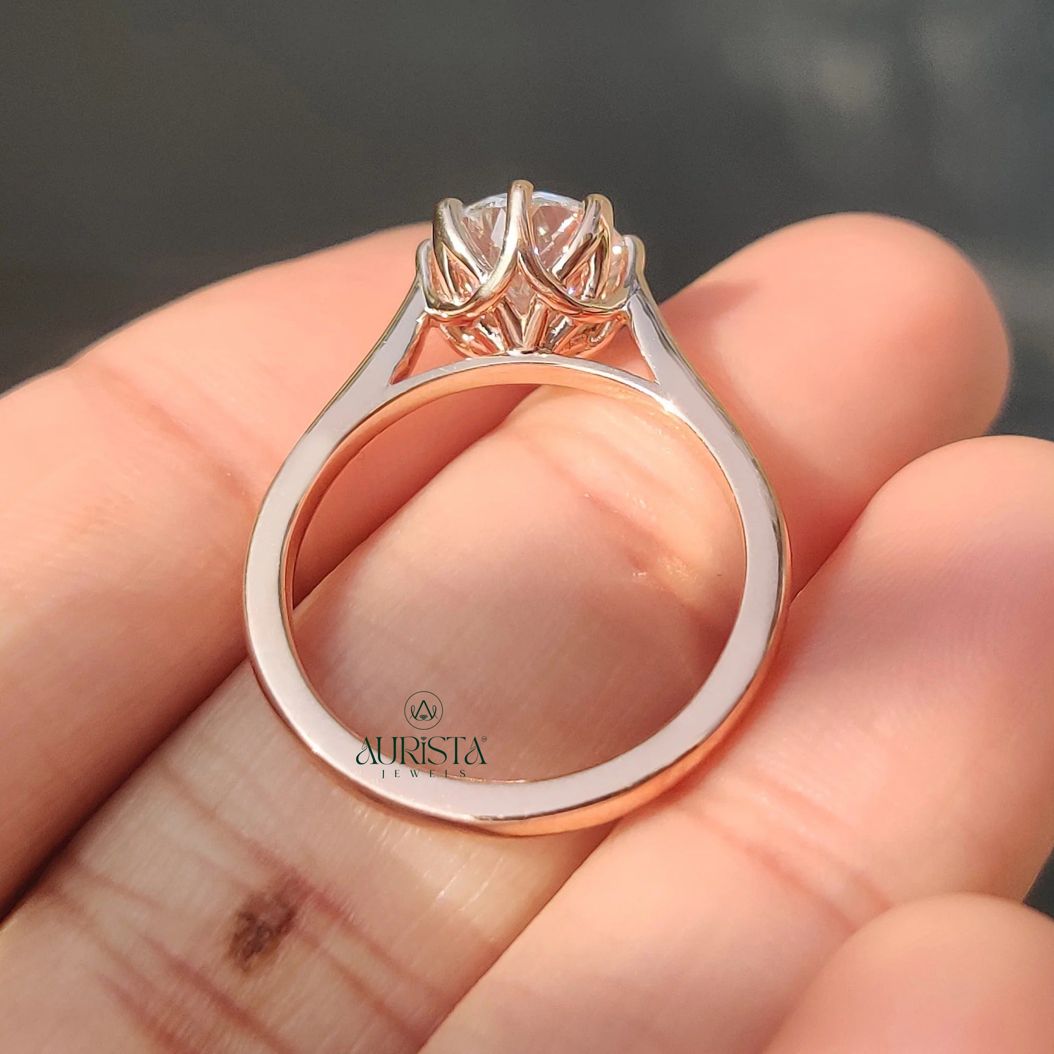 Minimalist  Portuguese Solitaire Ring with Modern Elegance