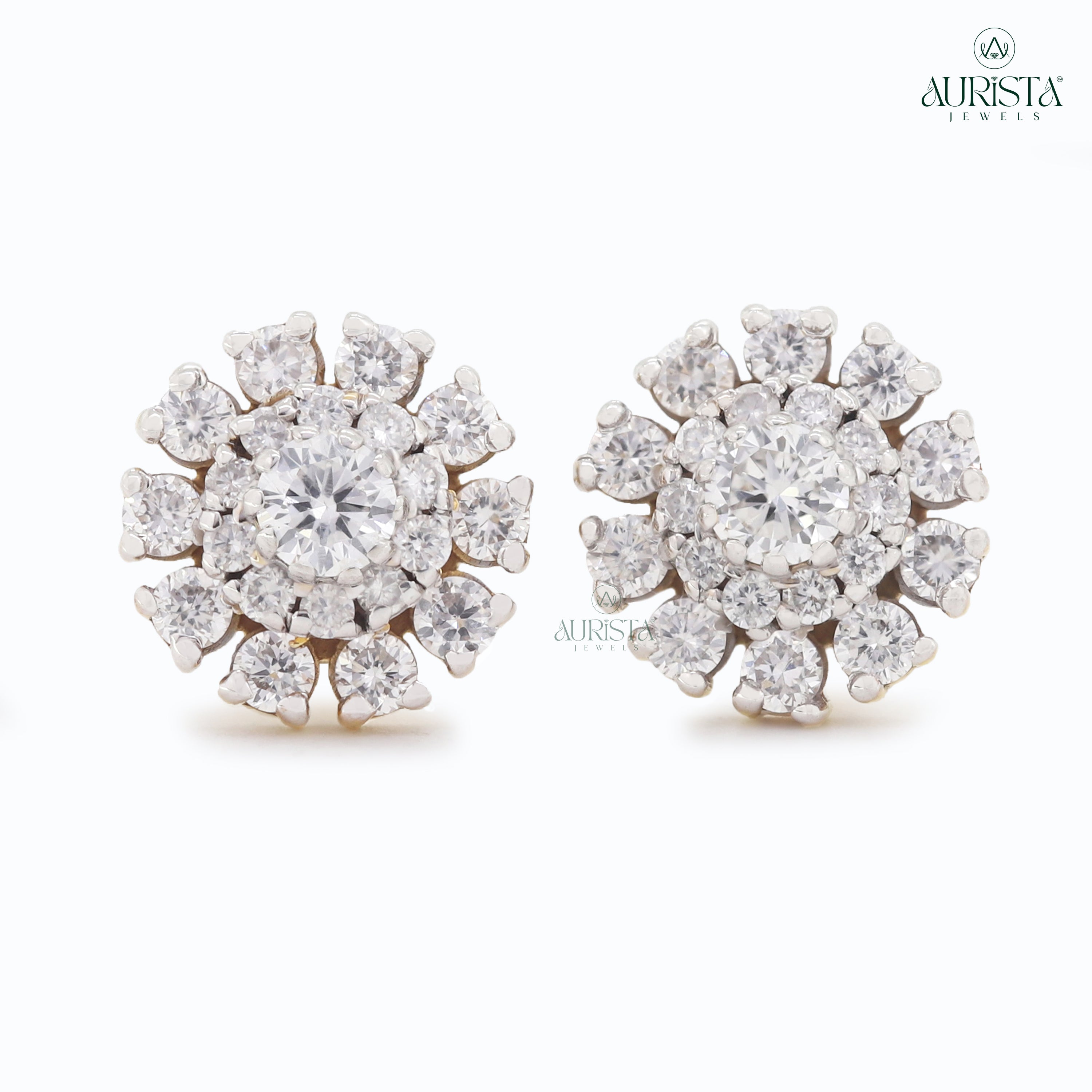 Radiant Charm – Yellow Gold Earrings