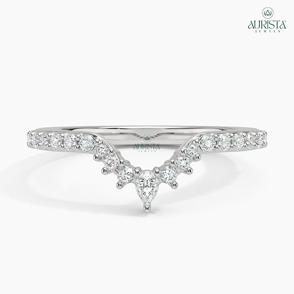 Gift of Forever White Gold Band with Round Diamond