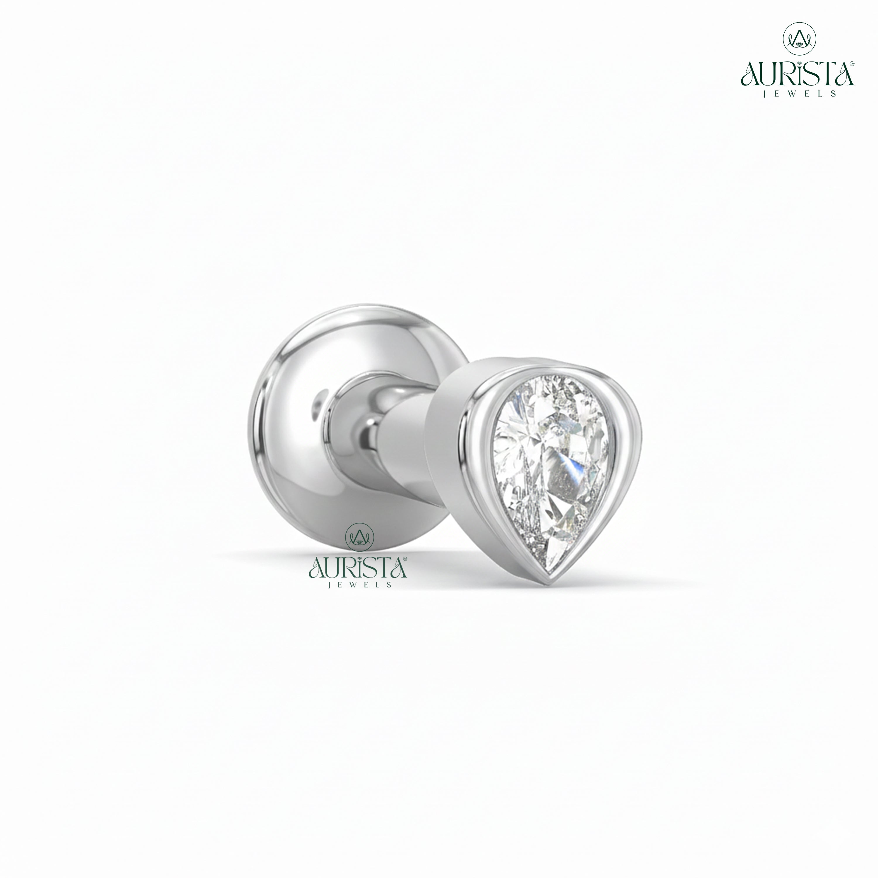 True Forever Round Diamond Nose Stud