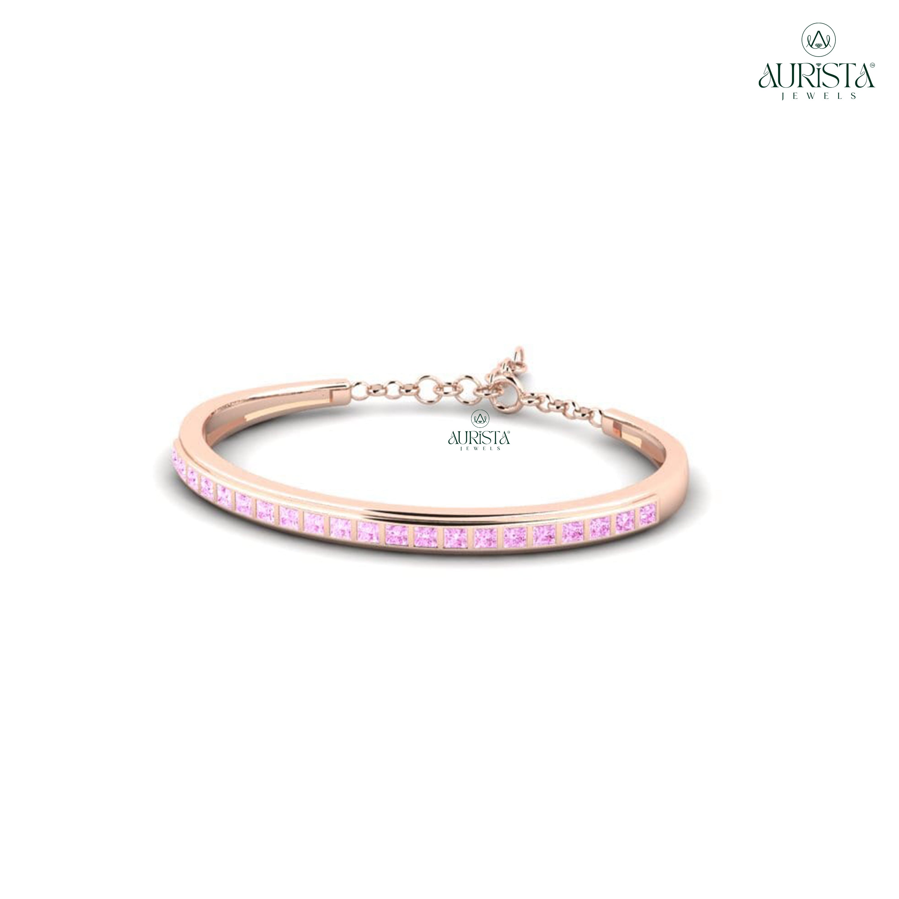 Eternal Love Gold Kids Bracelet with Round Diamond