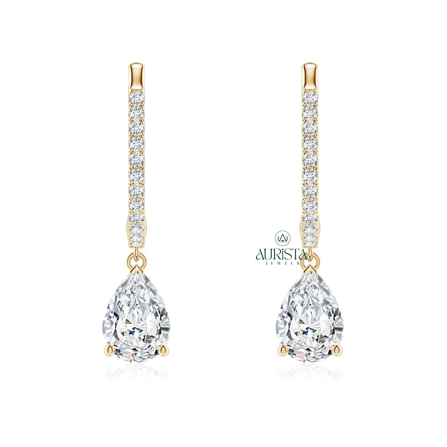Unique Earrings with Elegant Diamond