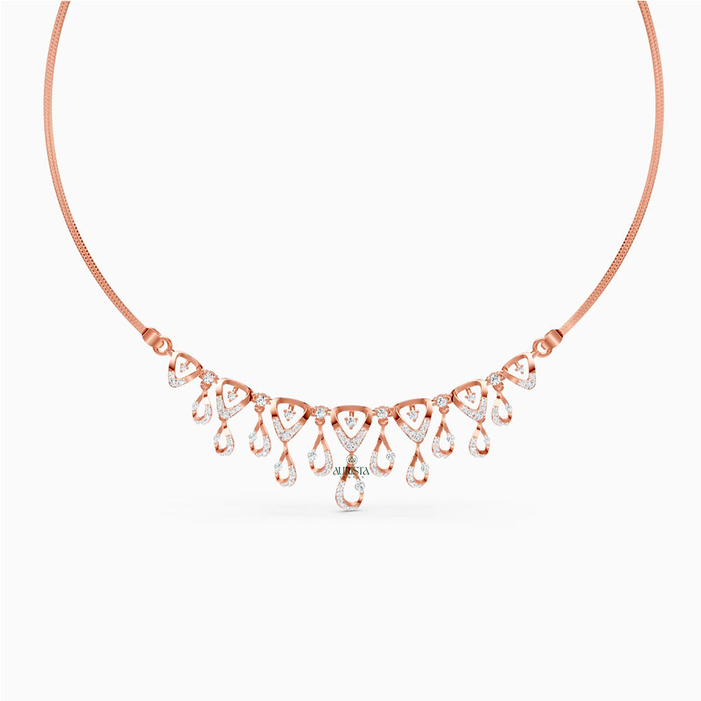 Sparkling Lab Grown Diamond Gold Necklace