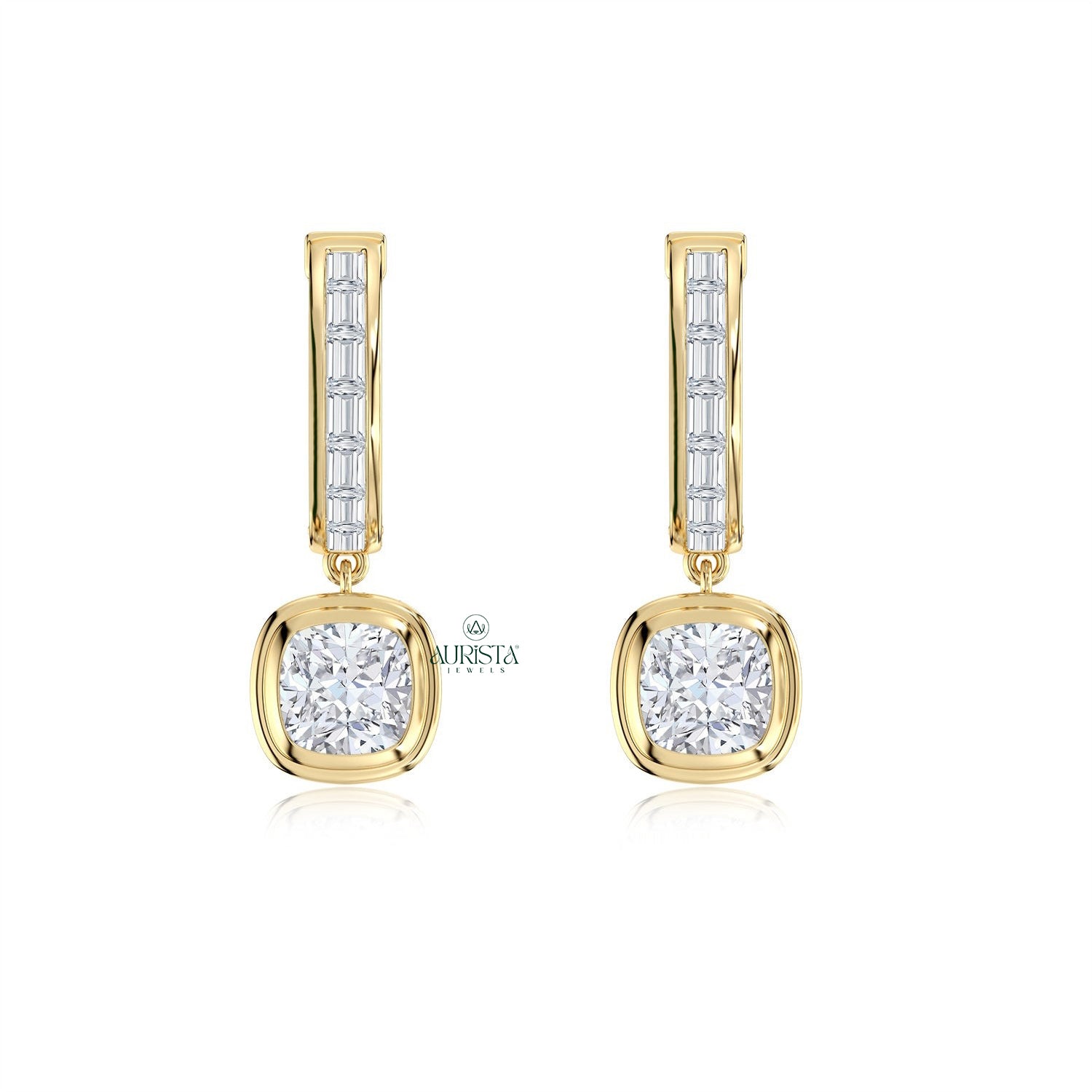 Trendy Earrings with Sparkling Diamond