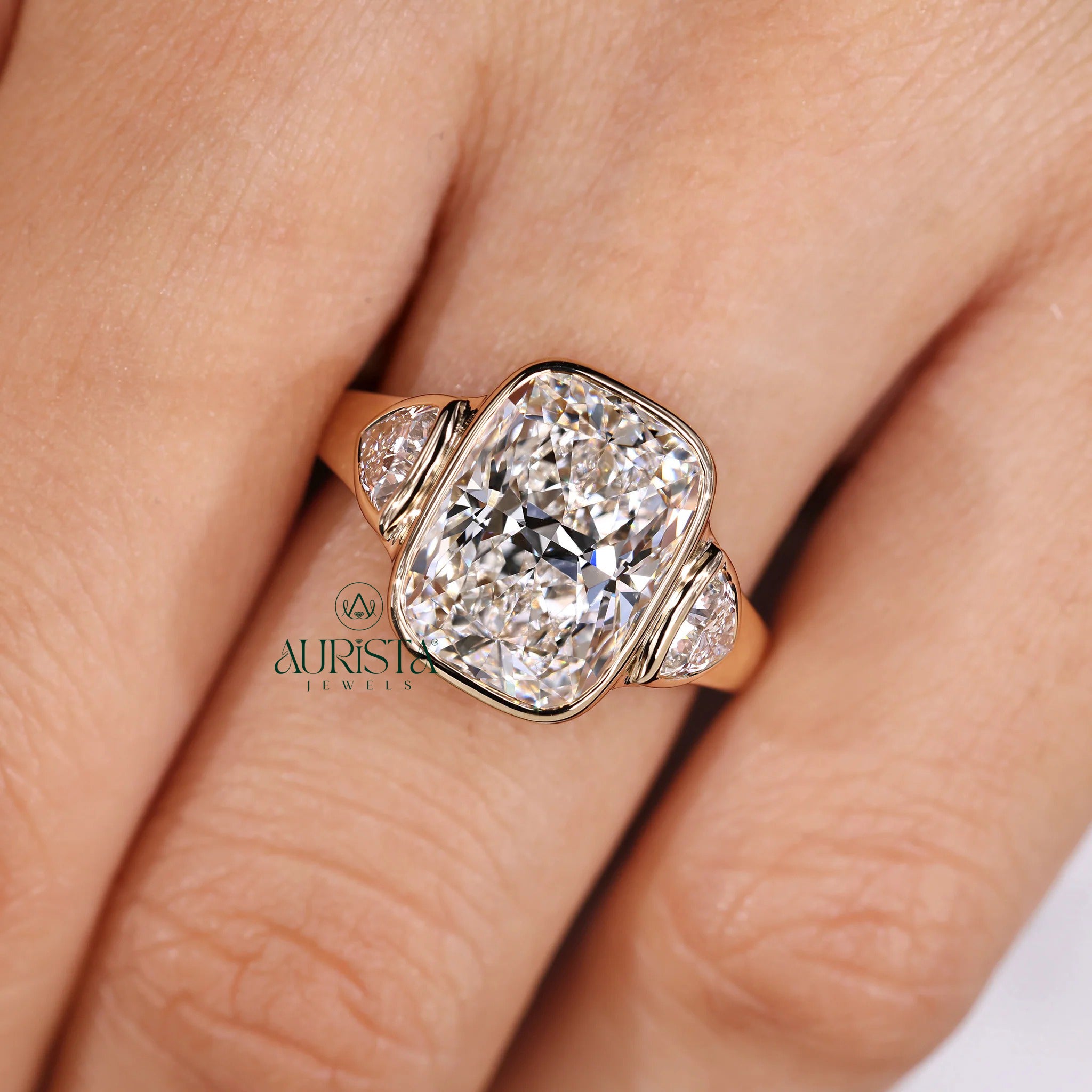 Forever Charm – 5 Carat Cushion Ring with Sparkling Diamond